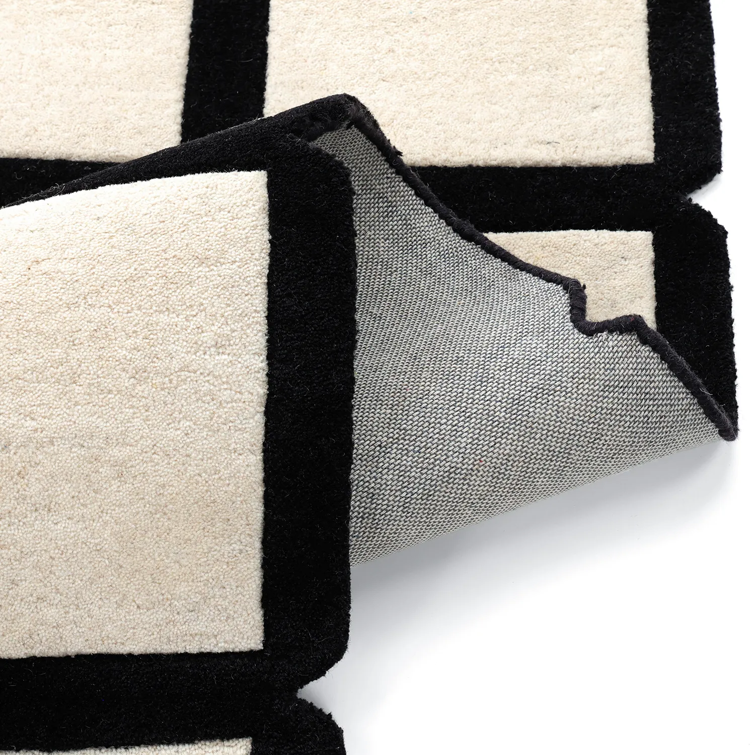 Wool rug - Syl Hand Tufted Wool Premium (black/white)