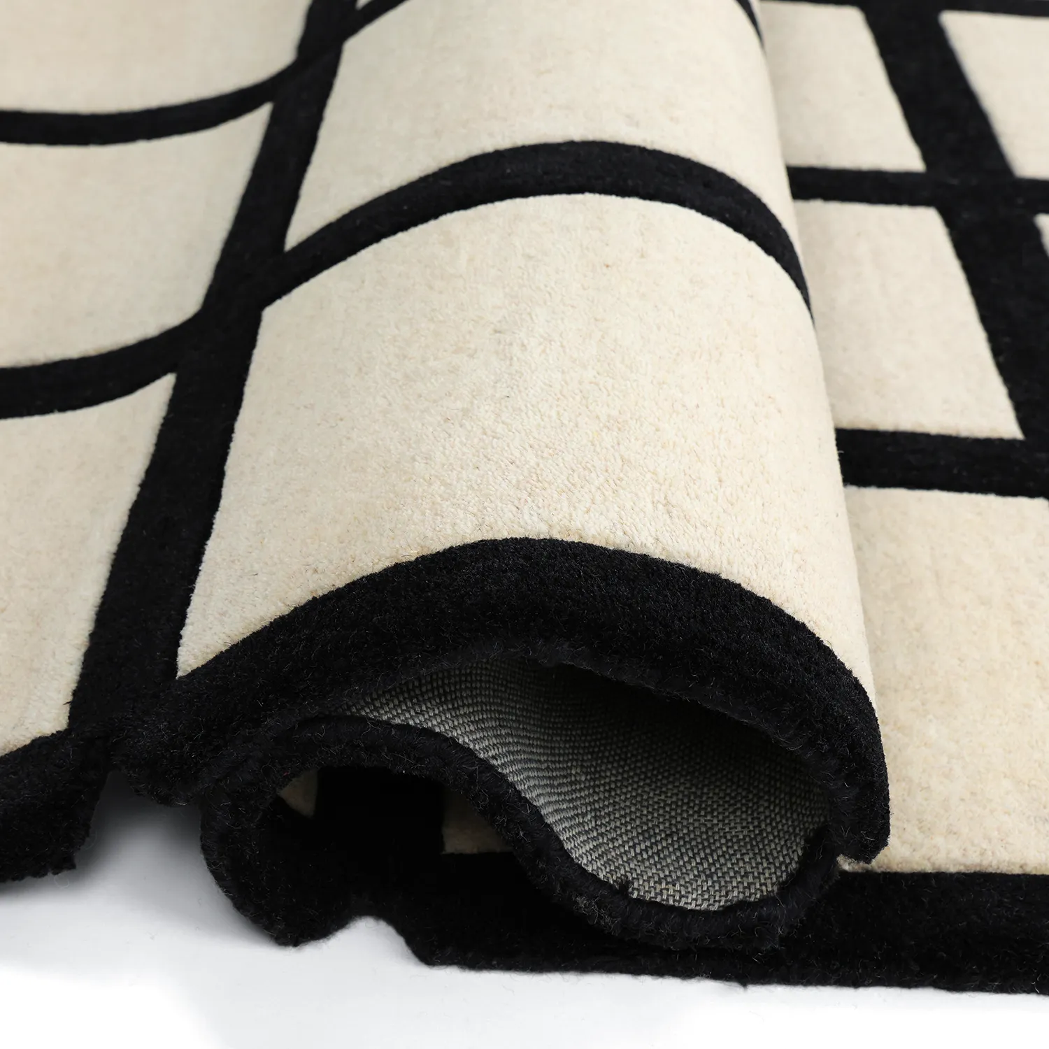 Wool rug - Syl Hand Tufted Wool Premium (black/white)