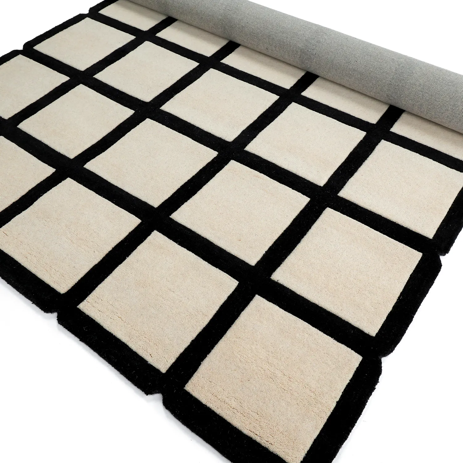 Wool rug - Syl Hand Tufted Wool Premium (black/white)