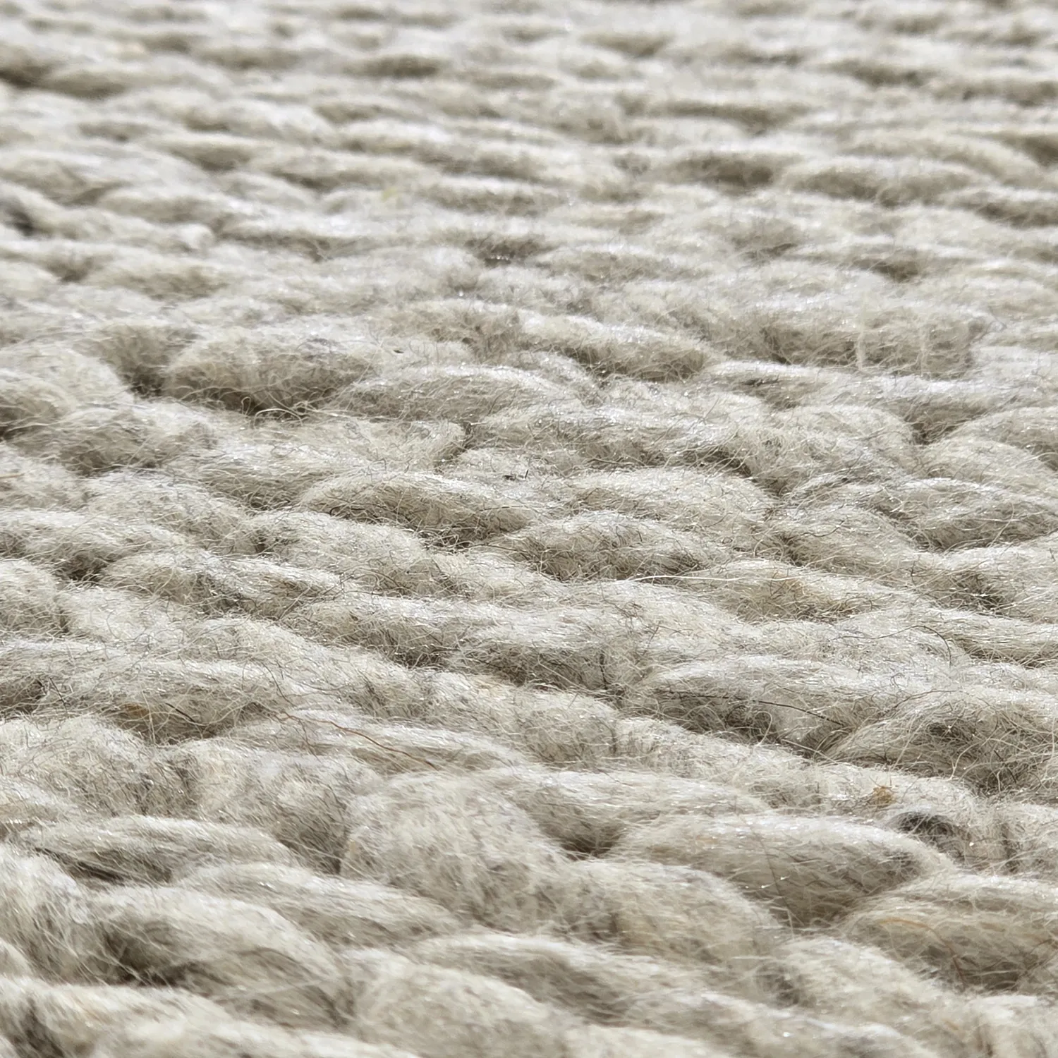 Wool rug - Talvia Braided Wool (grey)
