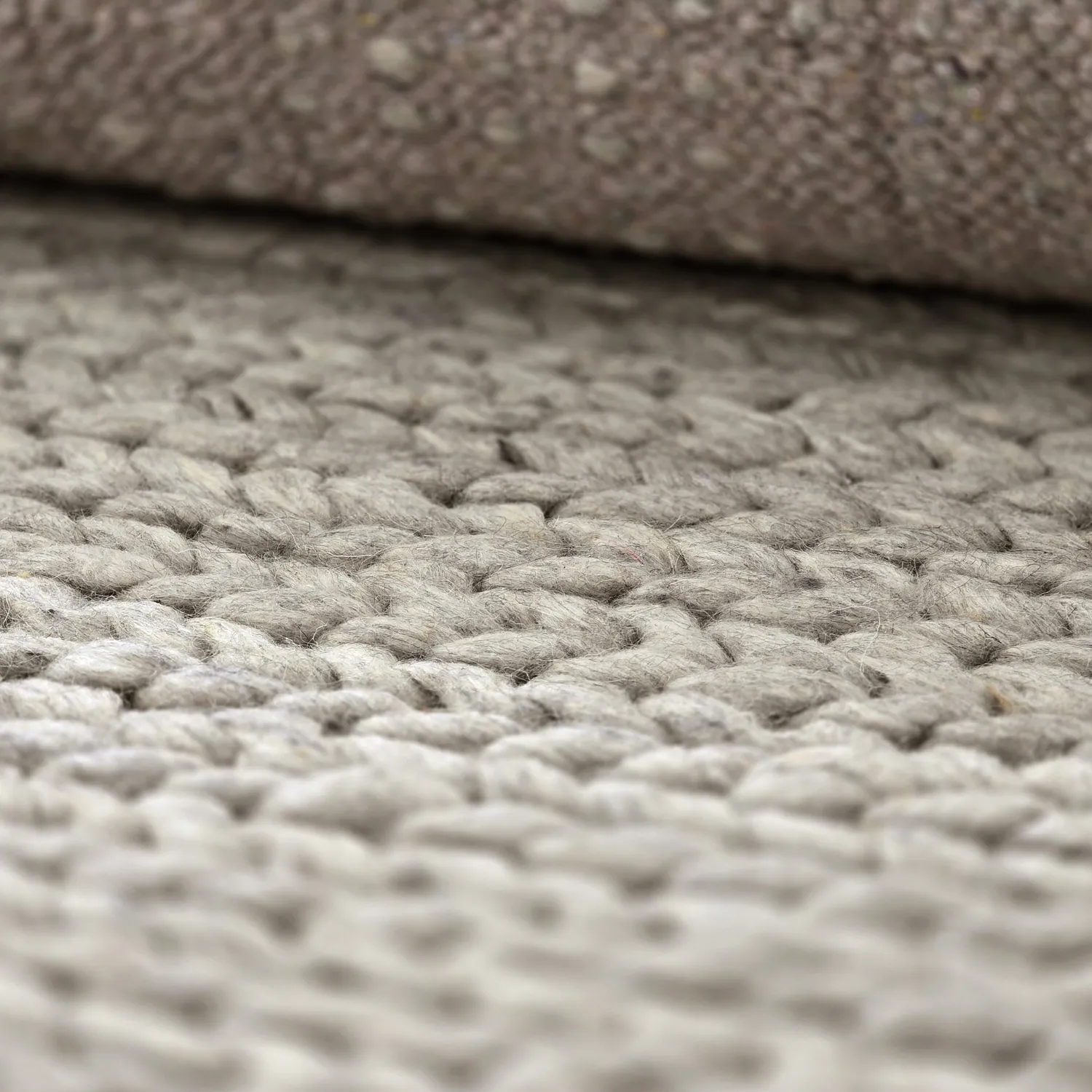 Wool rug - Talvia Braided Wool (grey)