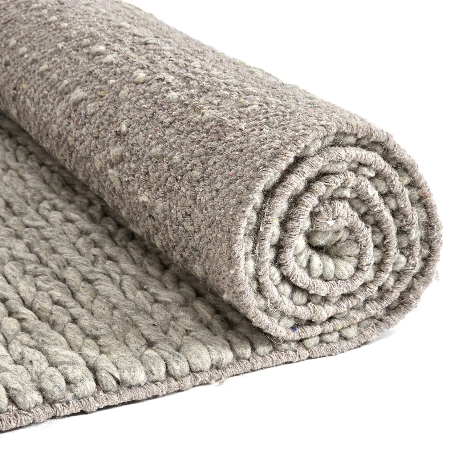 Wool rug - Talvia Braided Wool (grey)