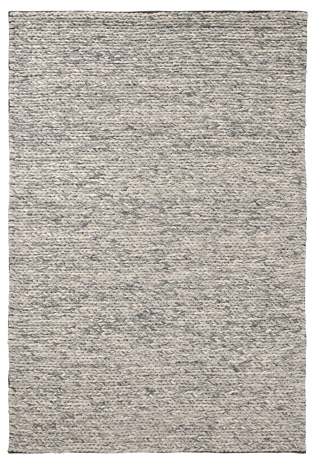 Wool rug - Talvia Braided Wool (dark grey)