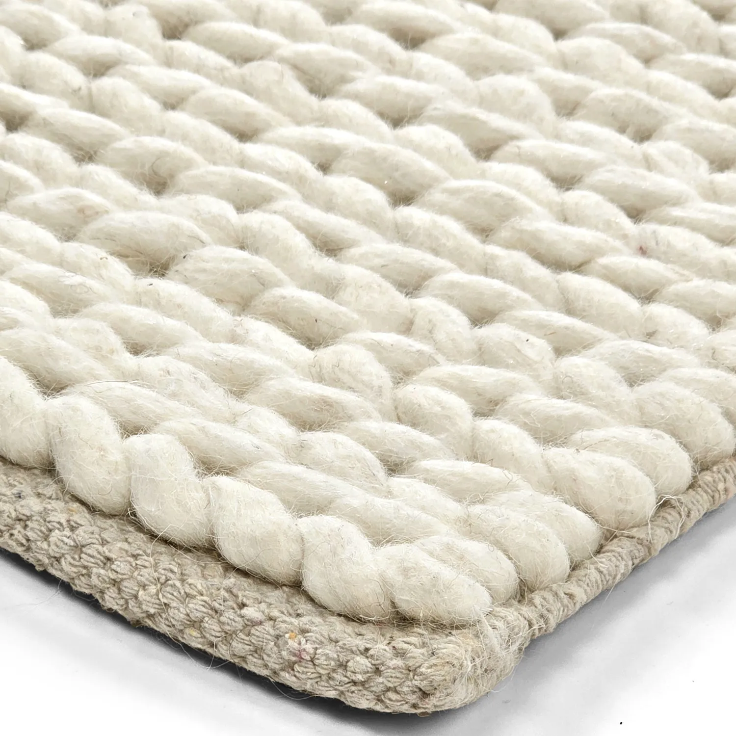 Wool rug - Talvia Braided Wool (off-white)