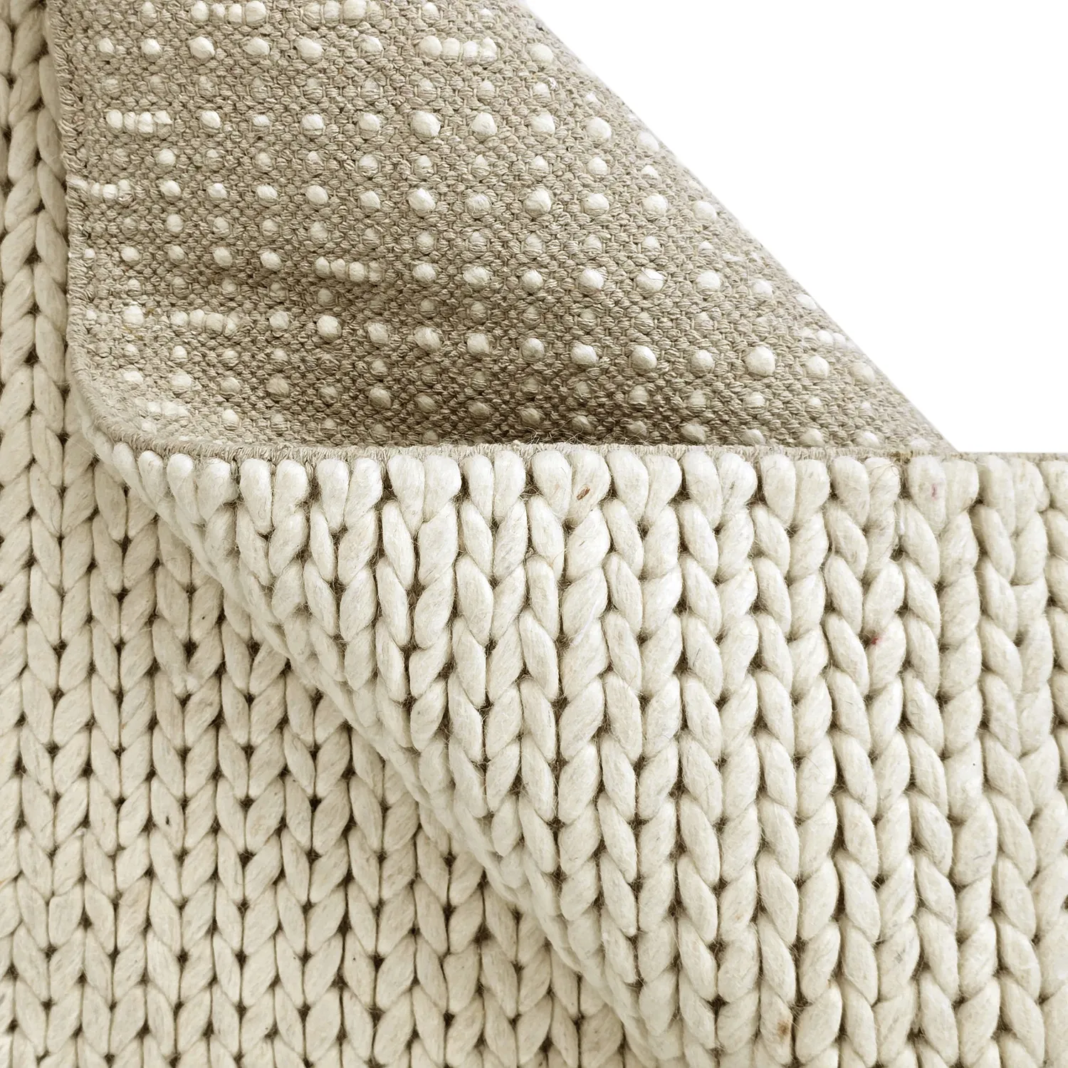Wool rug - Talvia Braided Wool (off-white)