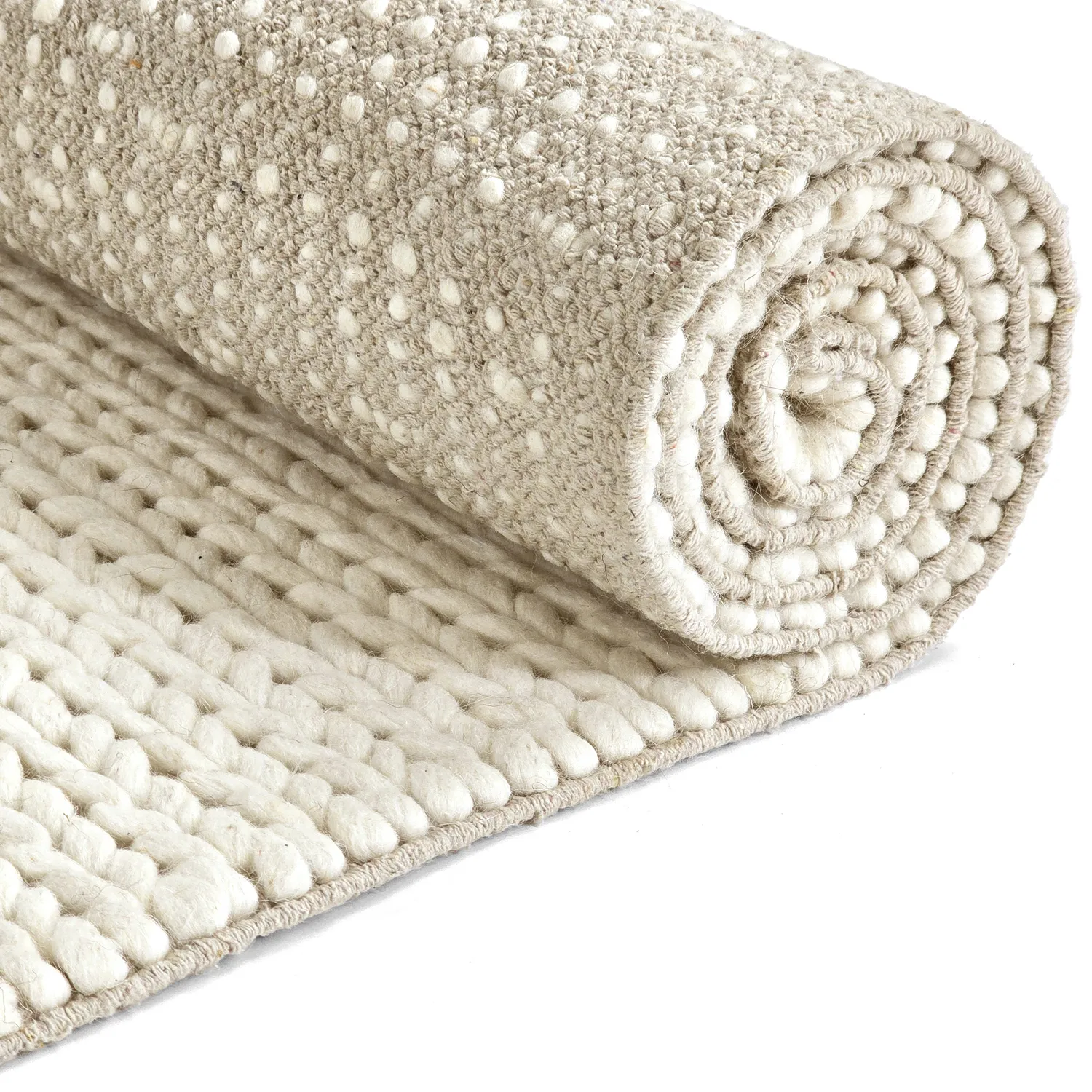 Wool rug - Talvia Braided Wool (off-white)