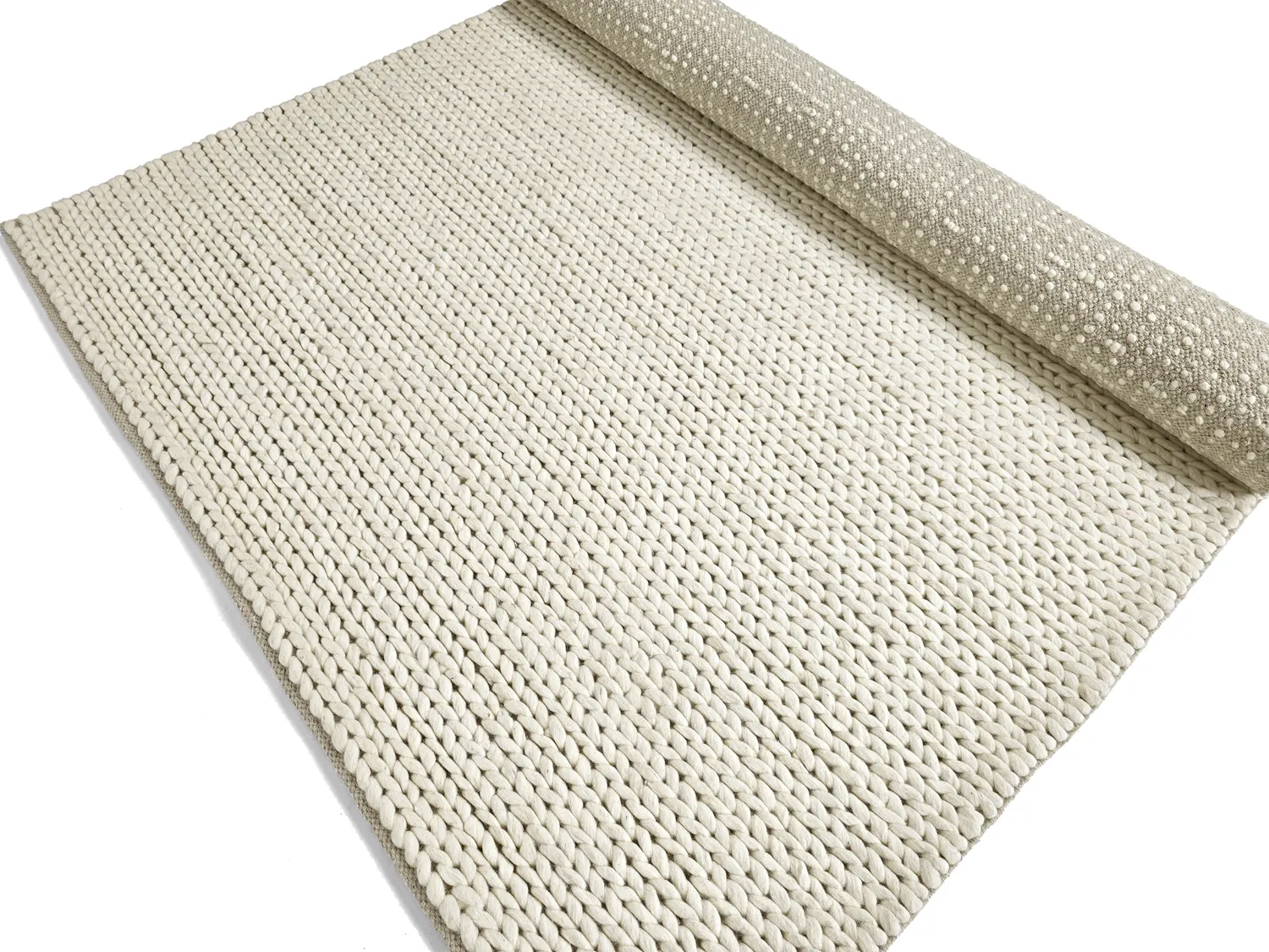 Wool rug - Talvia Braided Wool (off-white)