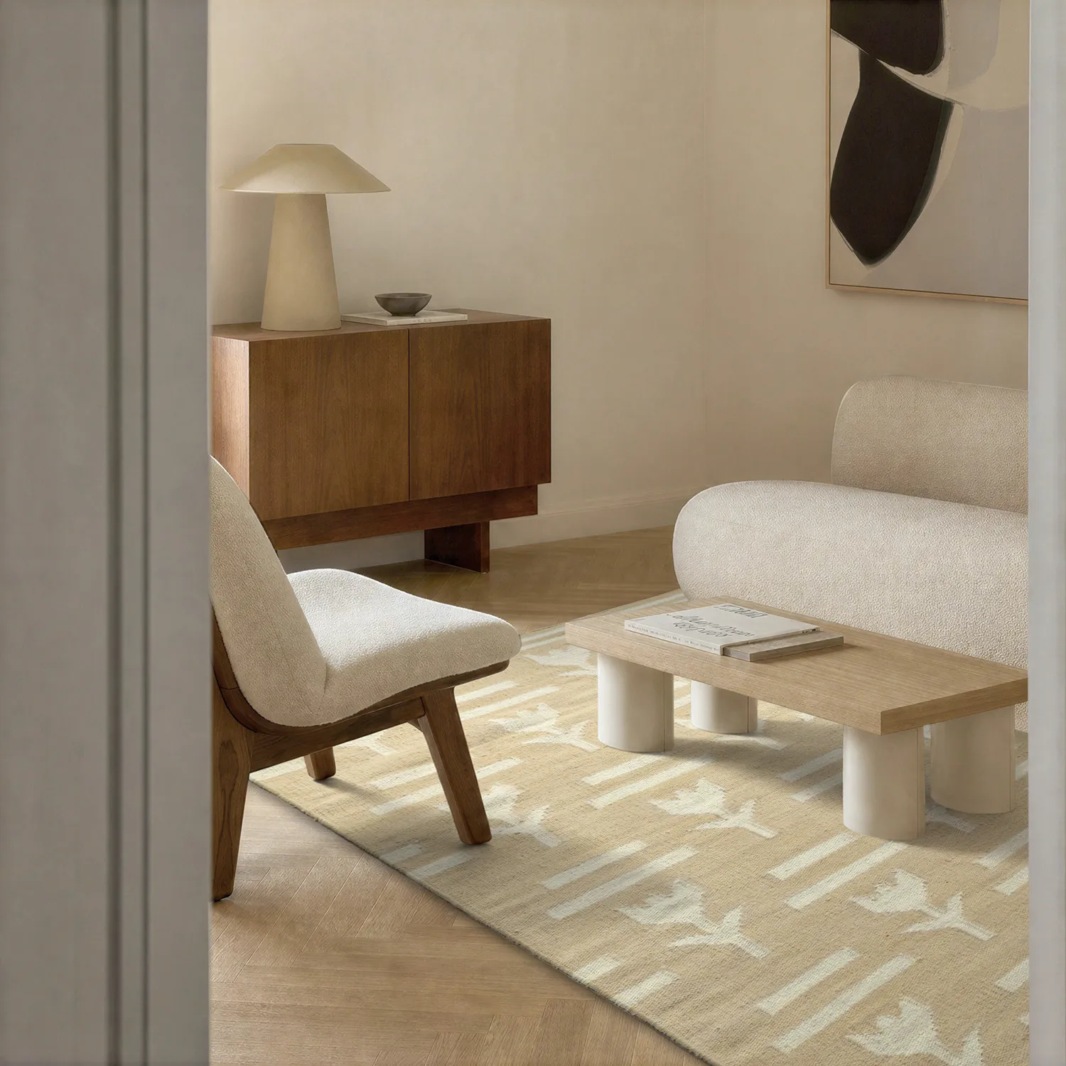 Wool rug - Tomar (beige/cream)