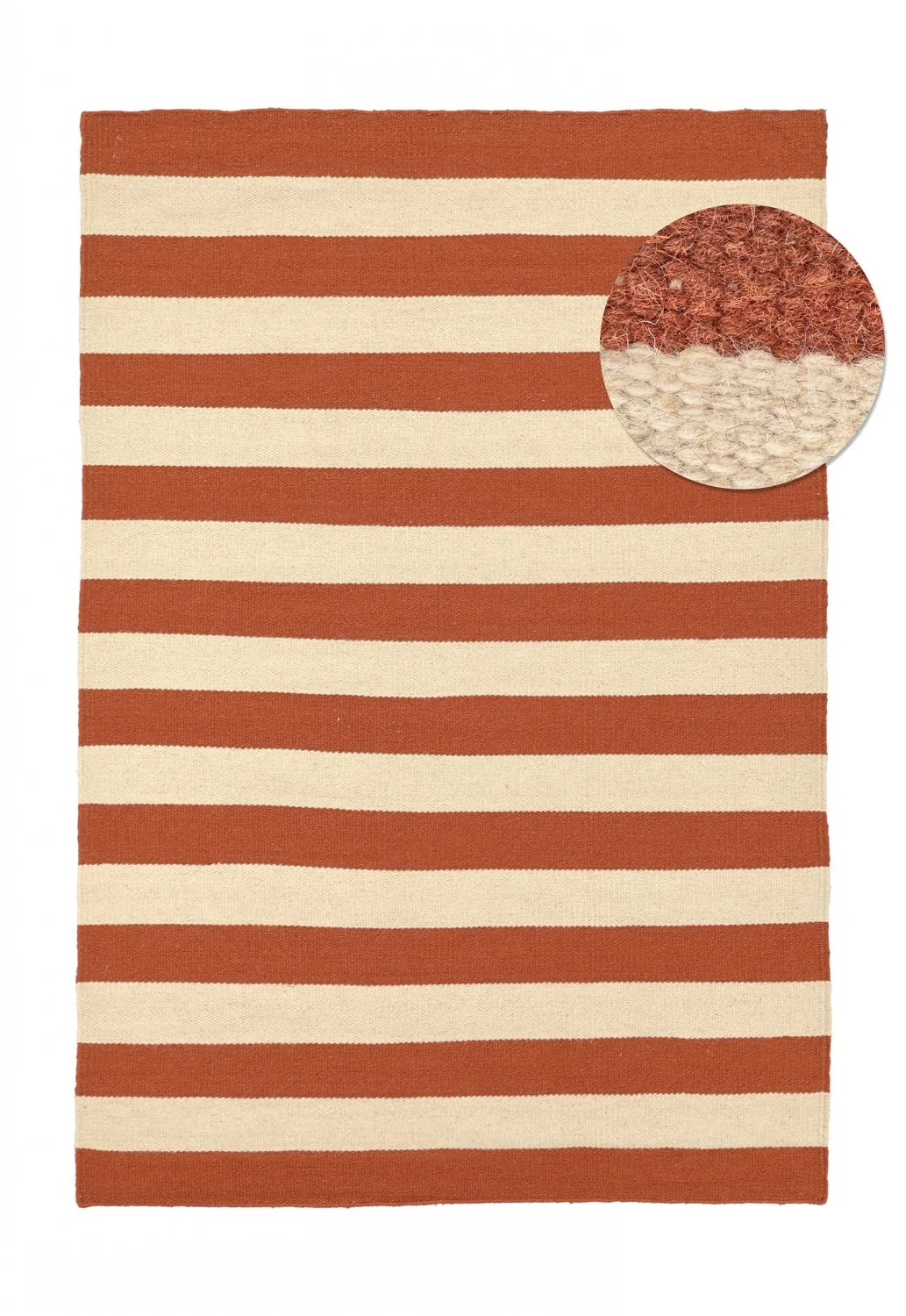 Wool rug - Torquay (cinnamon/white)