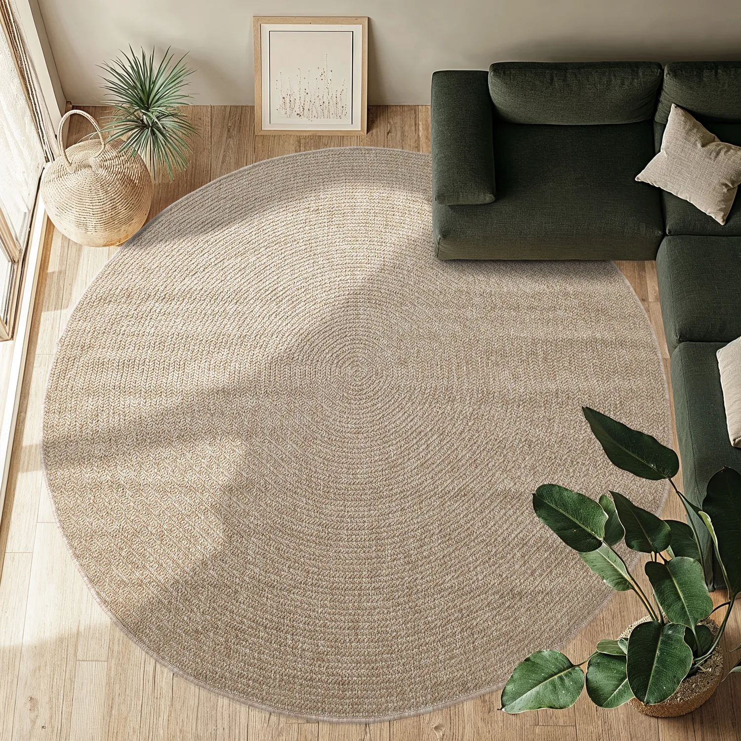 Round rug - Indoor/Outdoor Arlo (beige)
