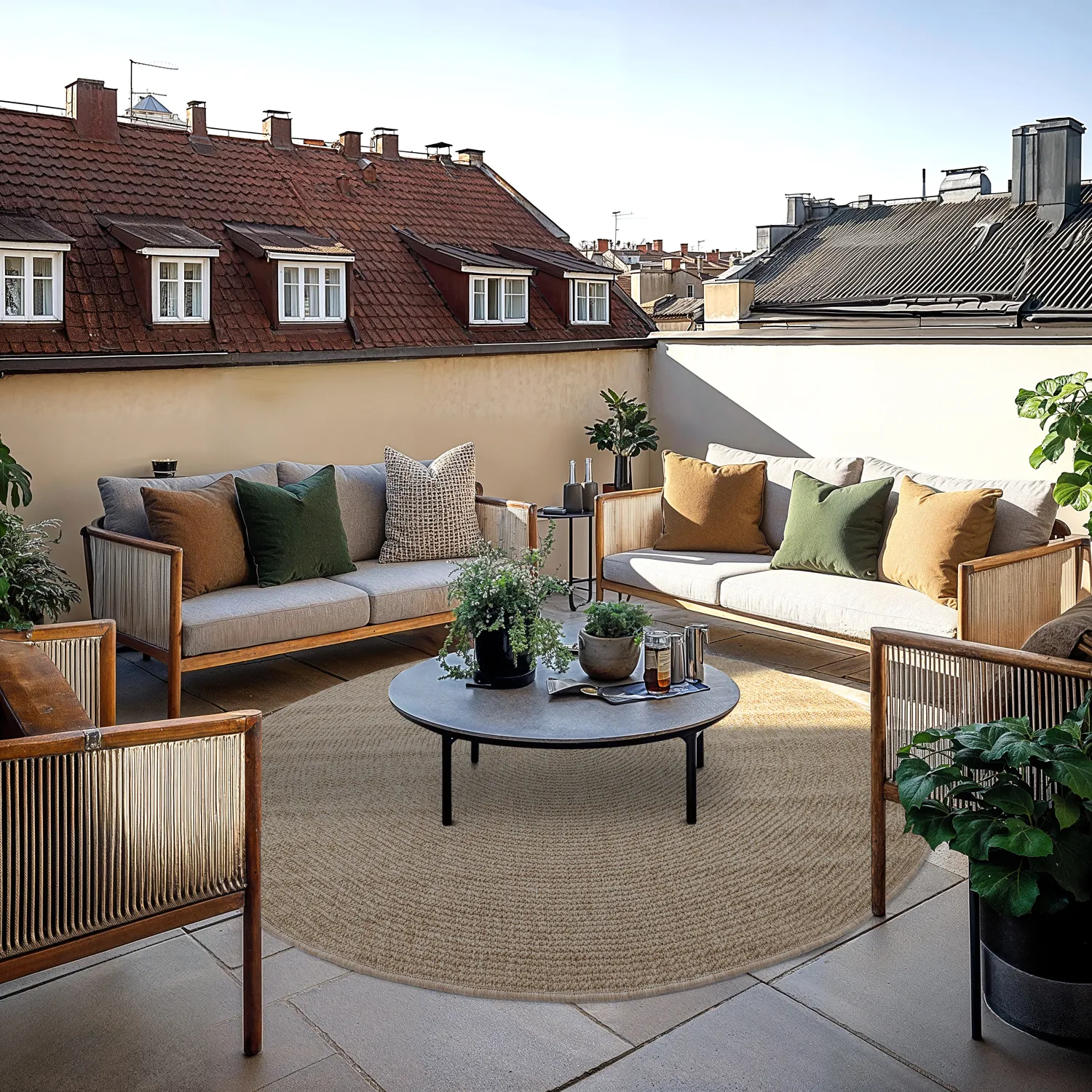 Round rug - Indoor/Outdoor Arlo (beige)