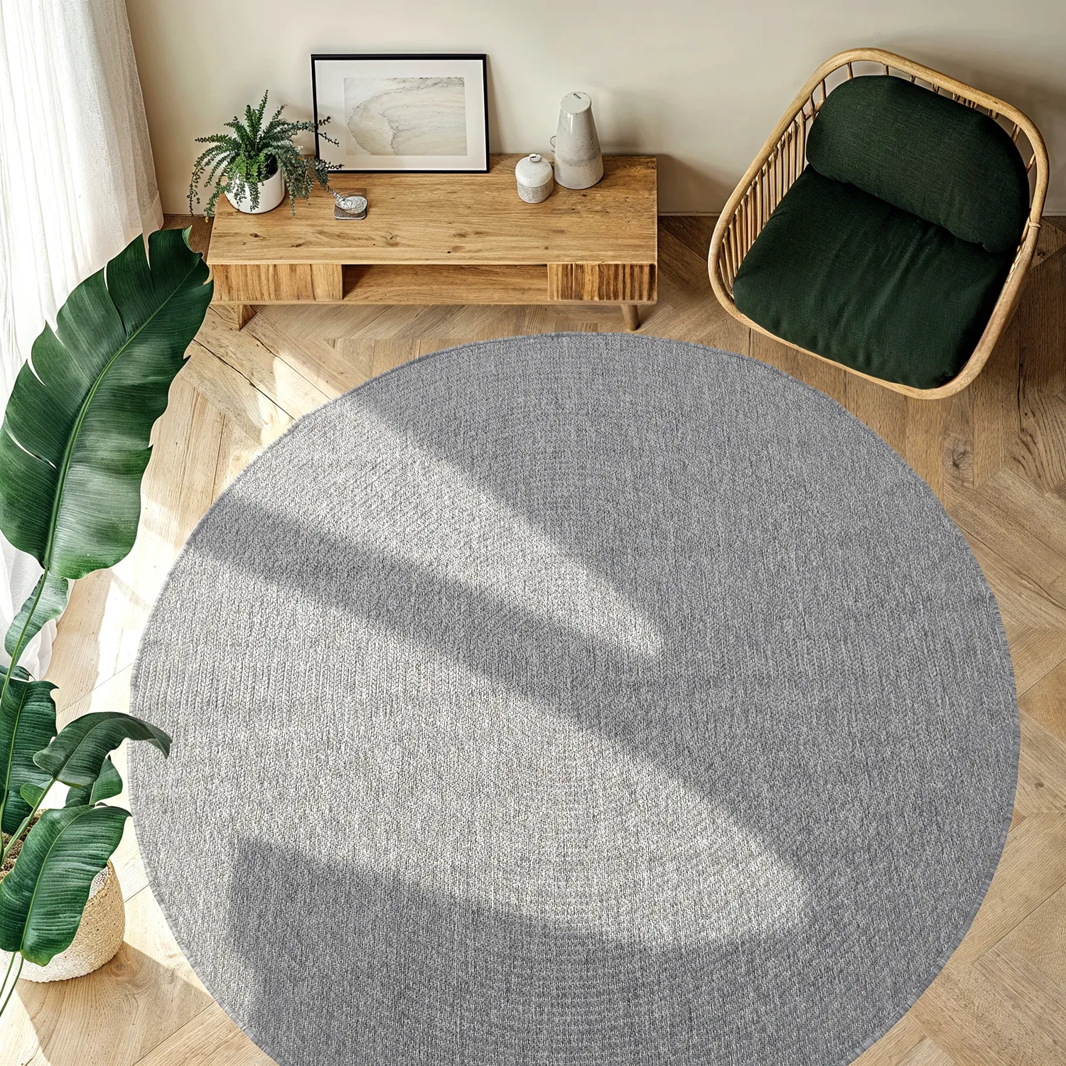 Round rug - Indoor/Outdoor Arlo (grey)