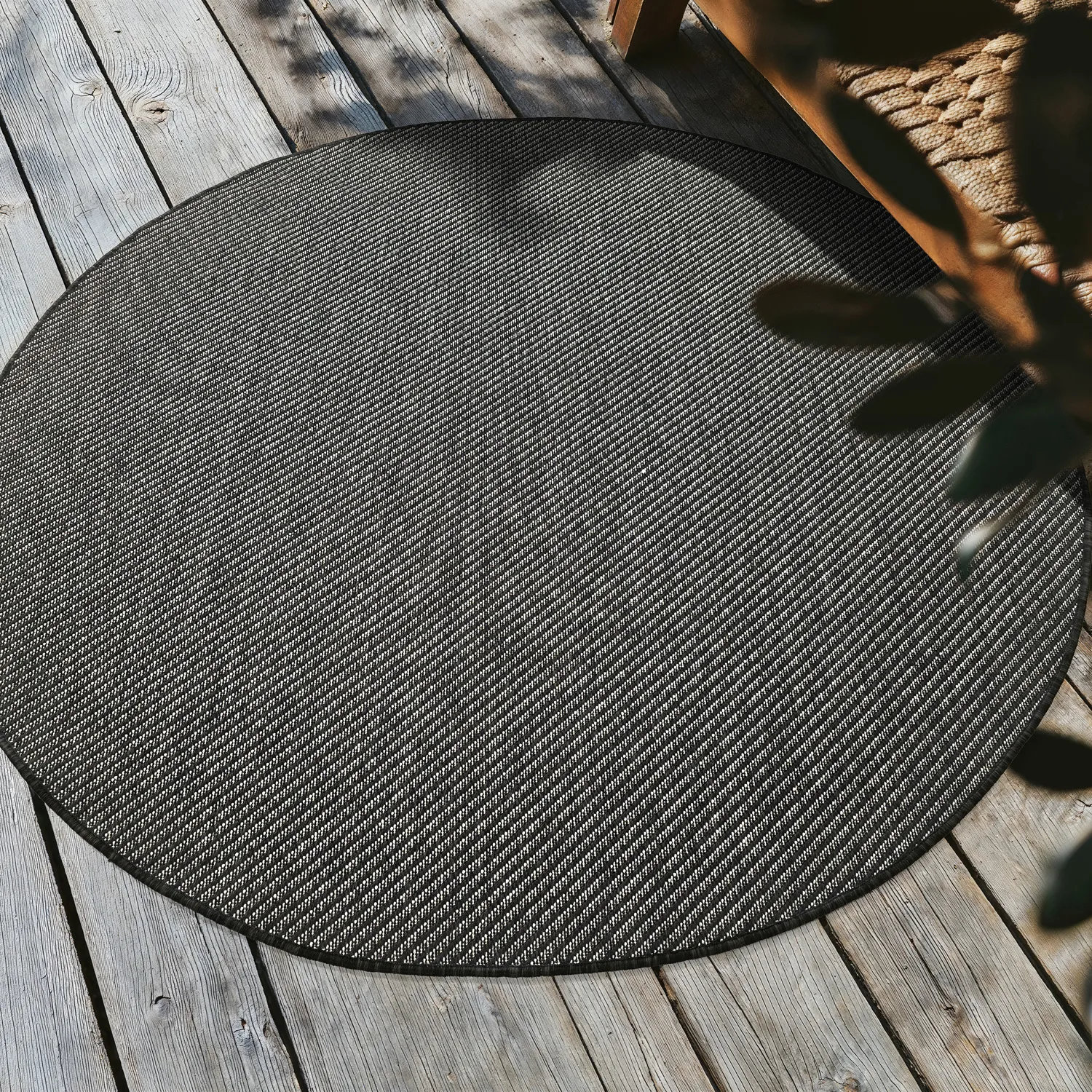Round rug - Indoor/Outdoor Bennett (black)