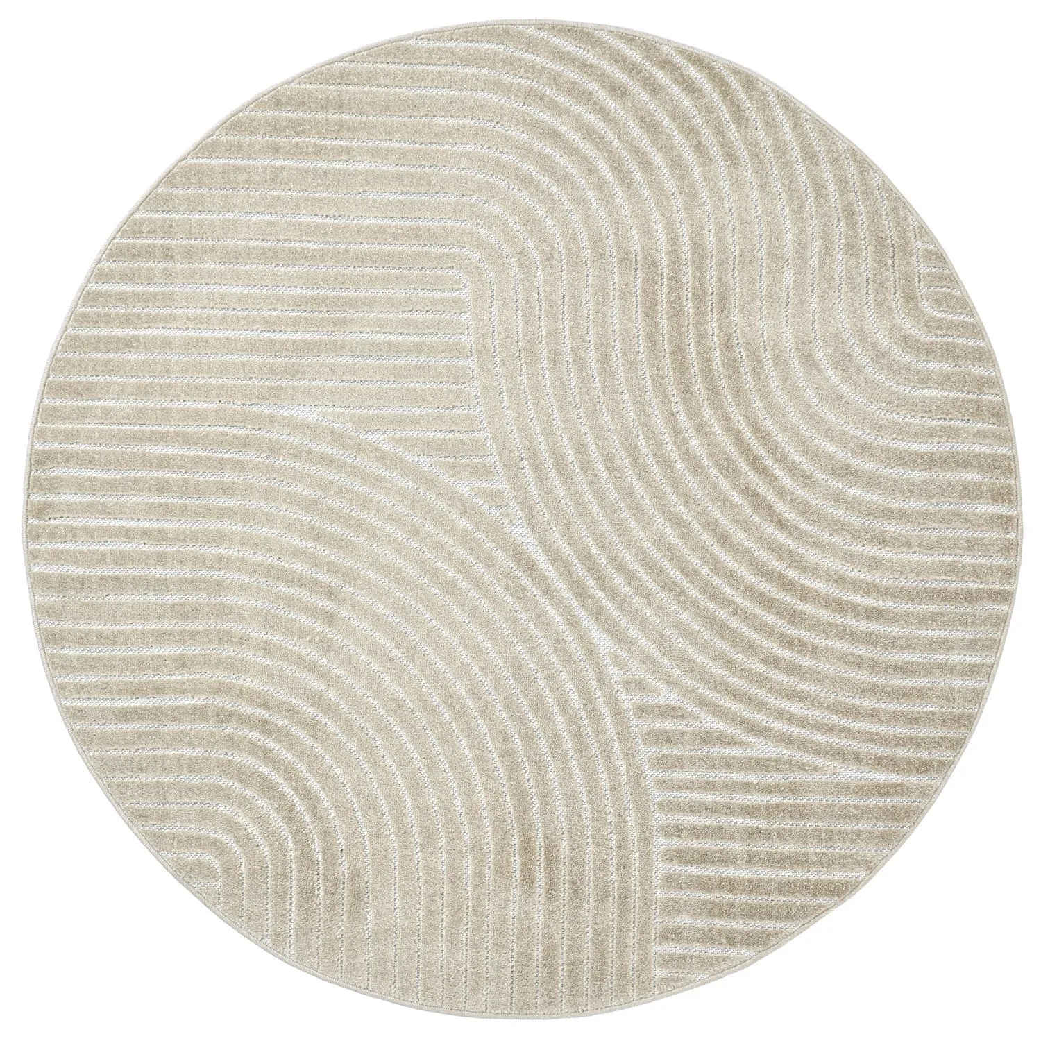 Round rug - Indoor/Outdoor Devon (beige)