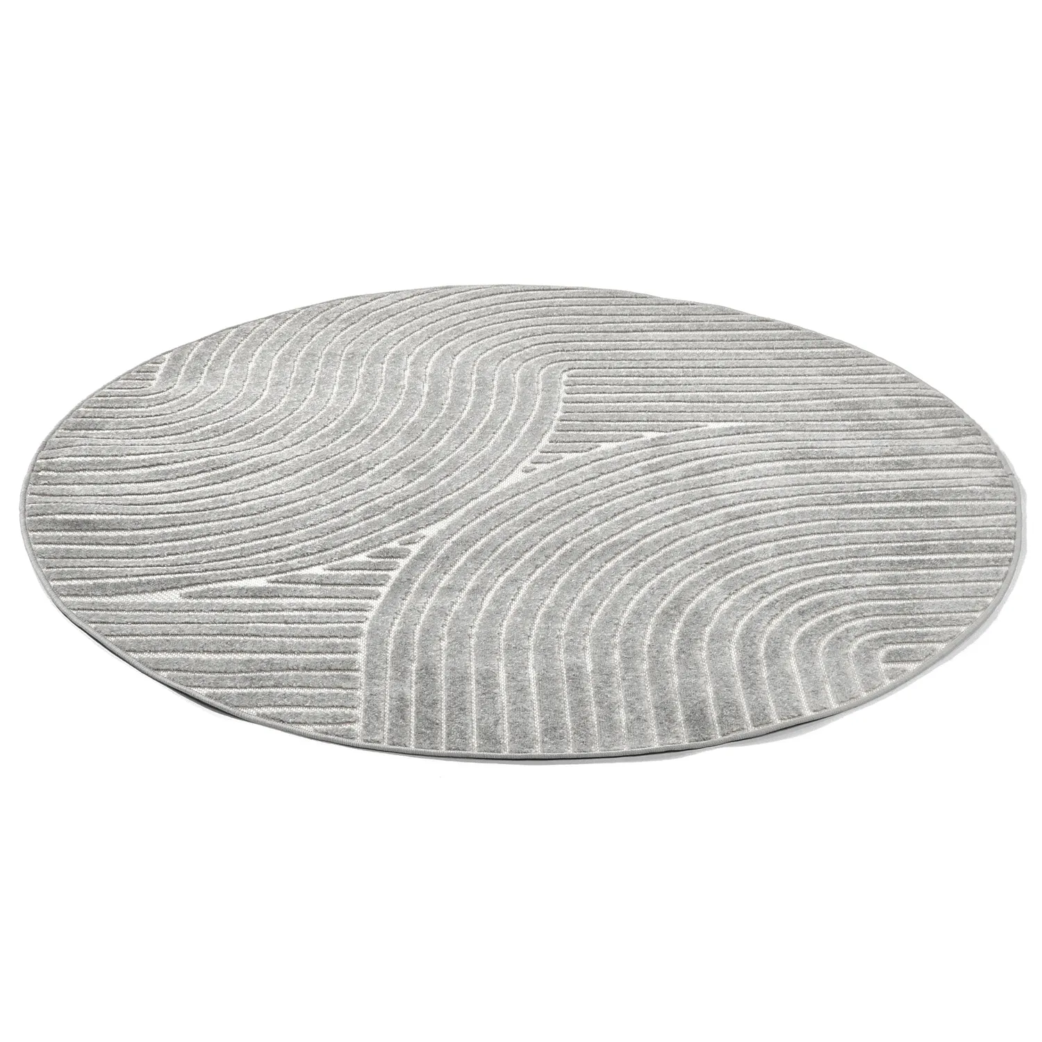 Round rug - Indoor/Outdoor Devon (grey)