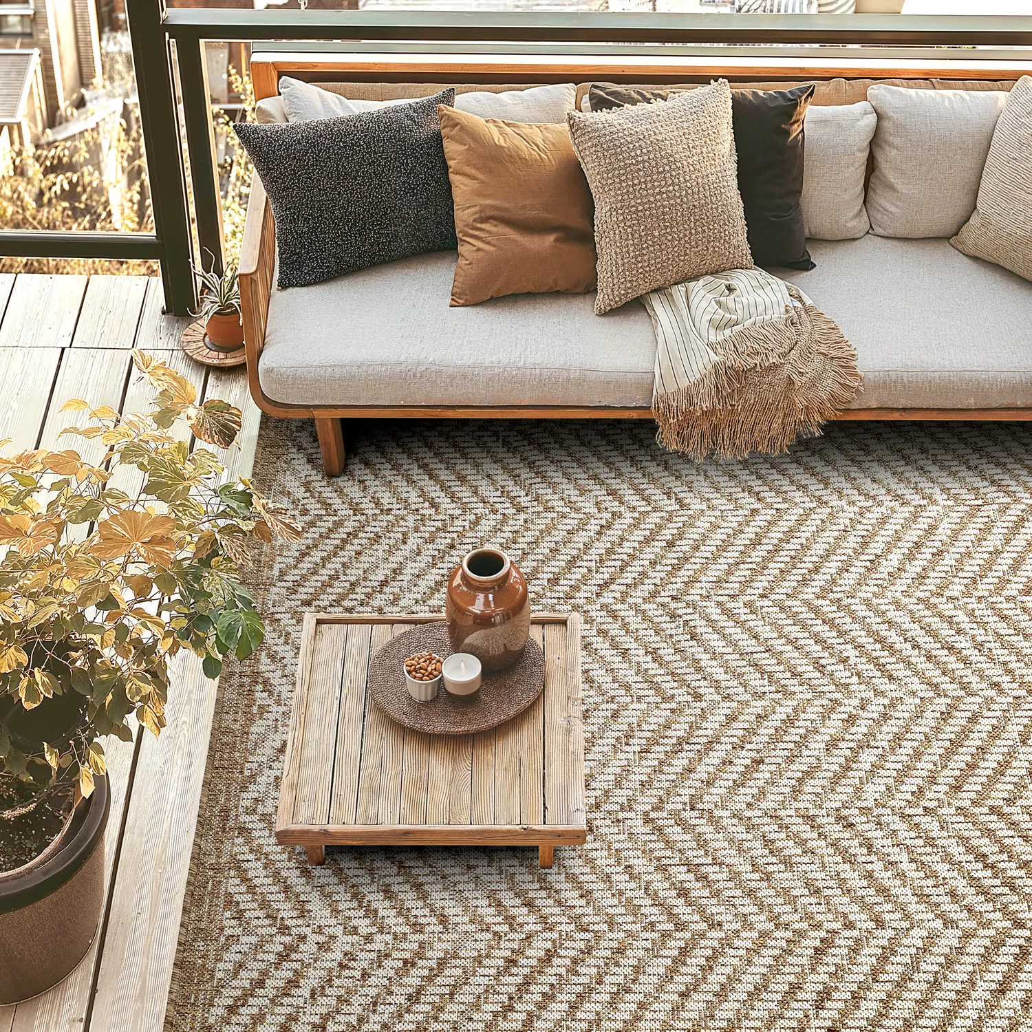 Indoor/Outdoor rug - Donora (brown)