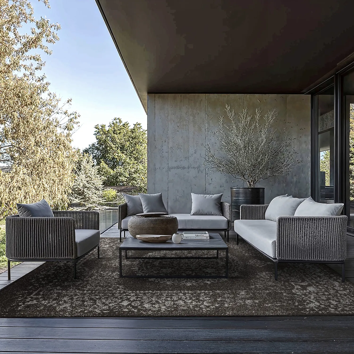 Indoor/Outdoor rug - Ellstin (black)