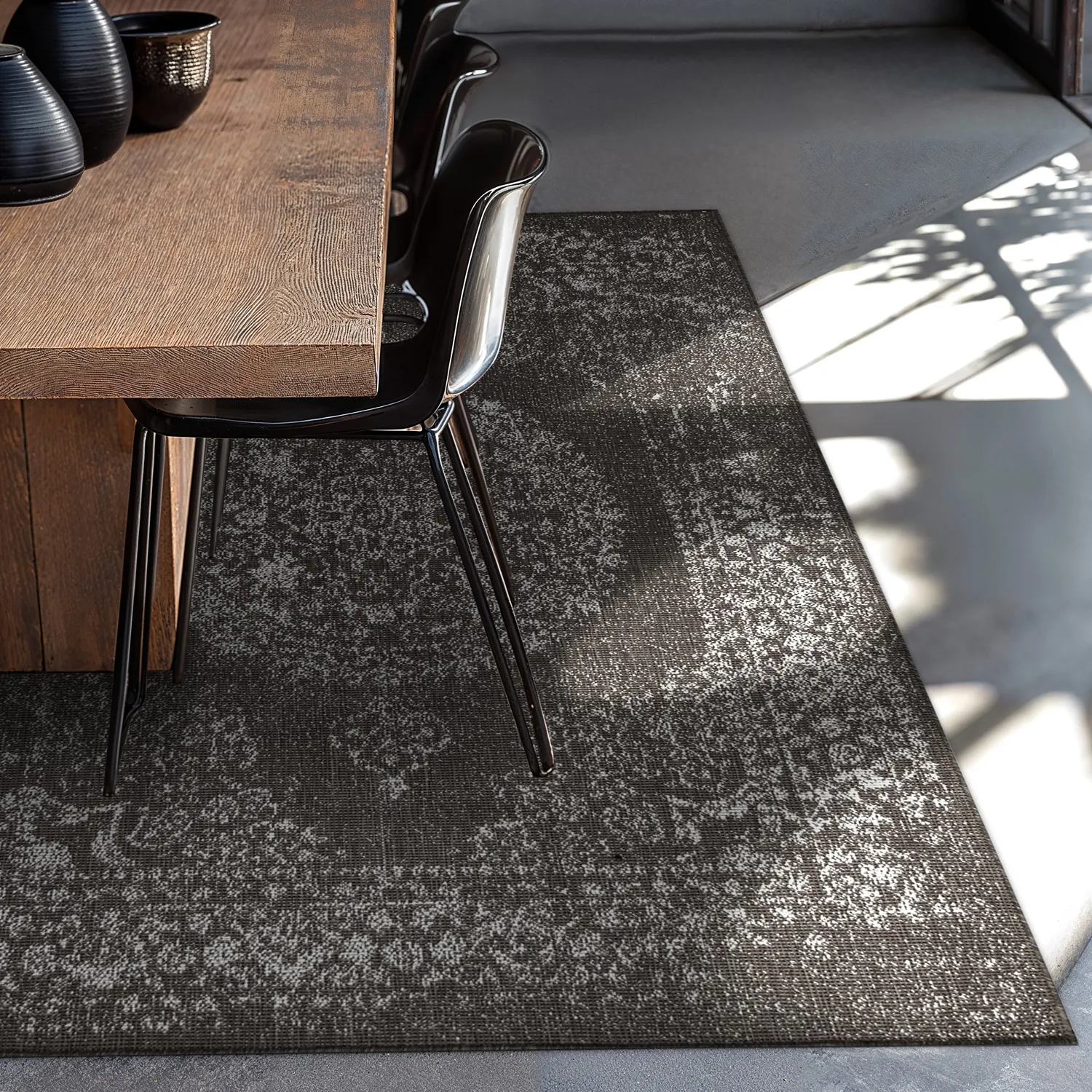 Indoor/Outdoor rug - Ellstin (black)