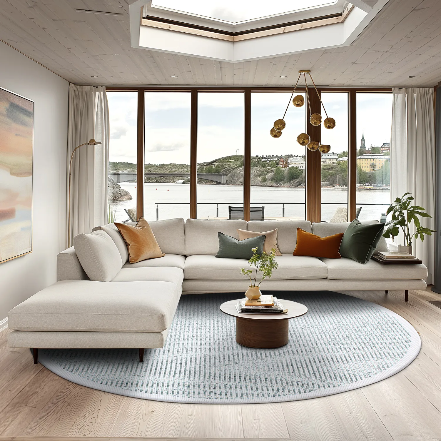 Round rug - Tromsø (green)