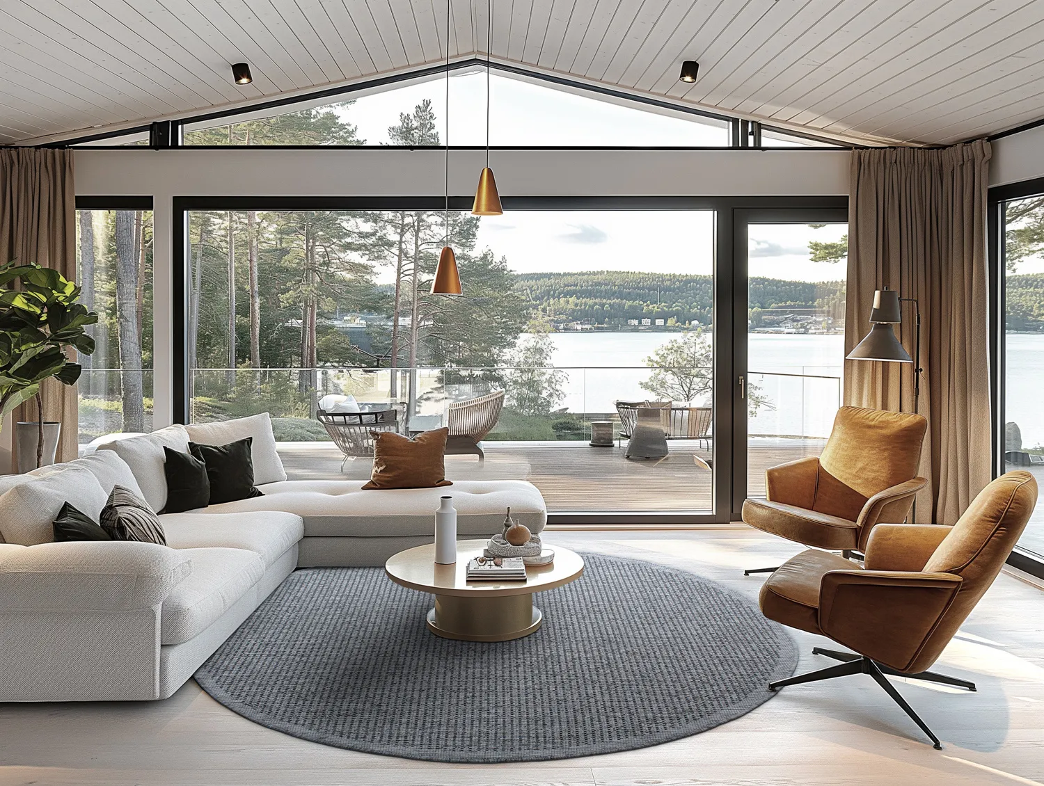 Round rug - Tromsø (anthracite)