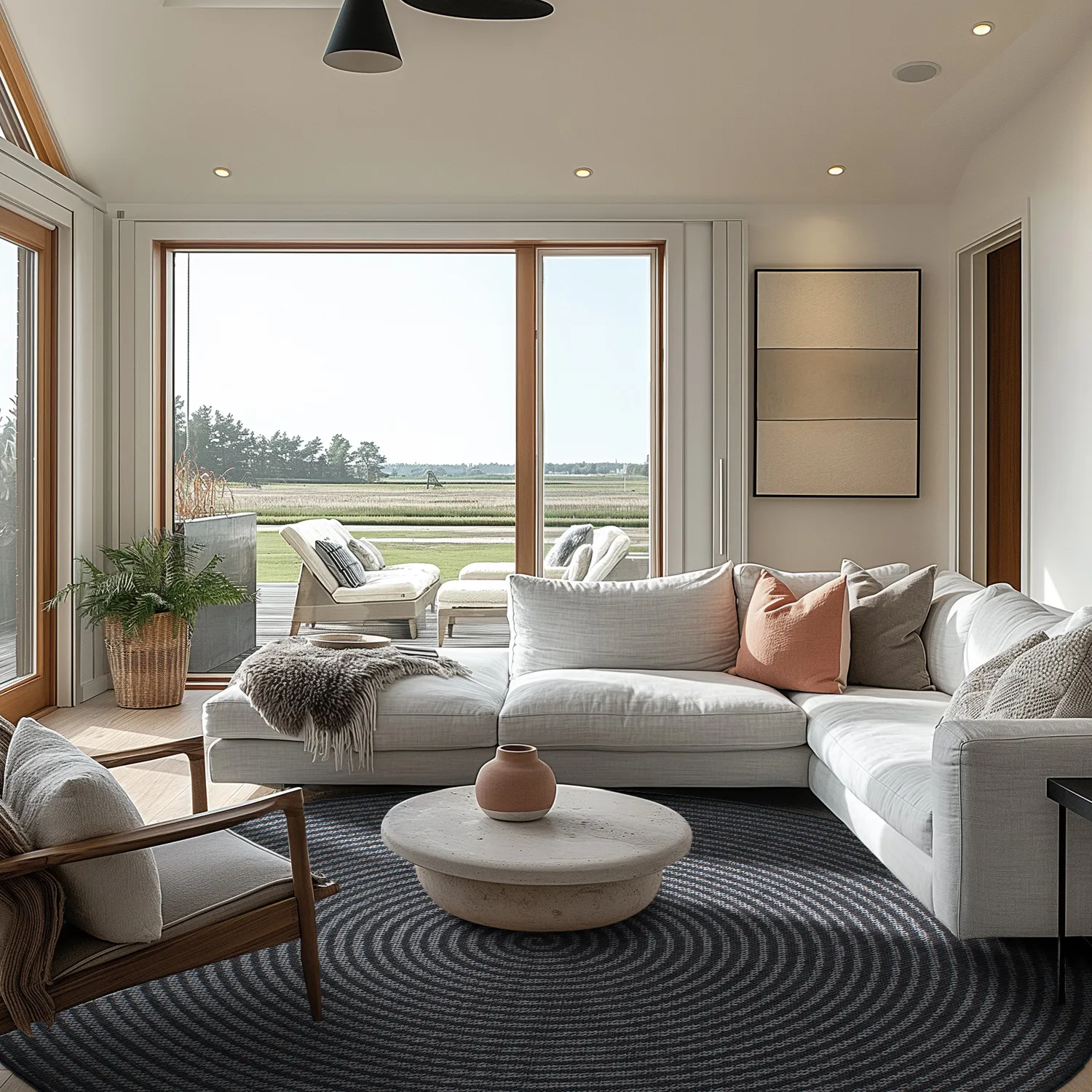 Round rug - Ferragudo (anthracite)
