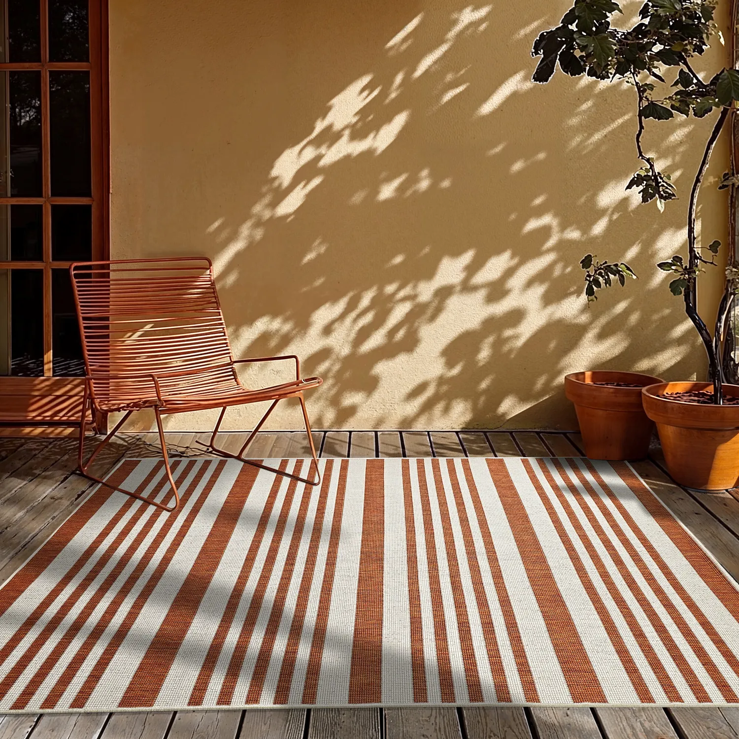 Indoor/Outdoor rug - Riley (orange)