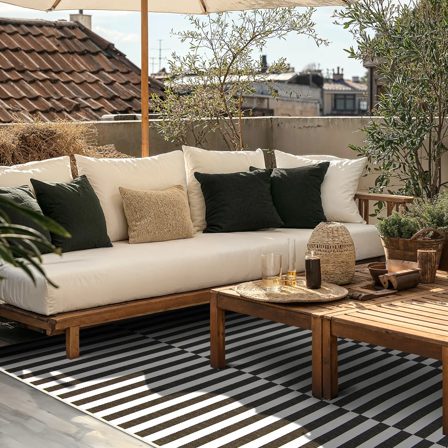 Indoor/Outdoor rug - Roscoe (black)