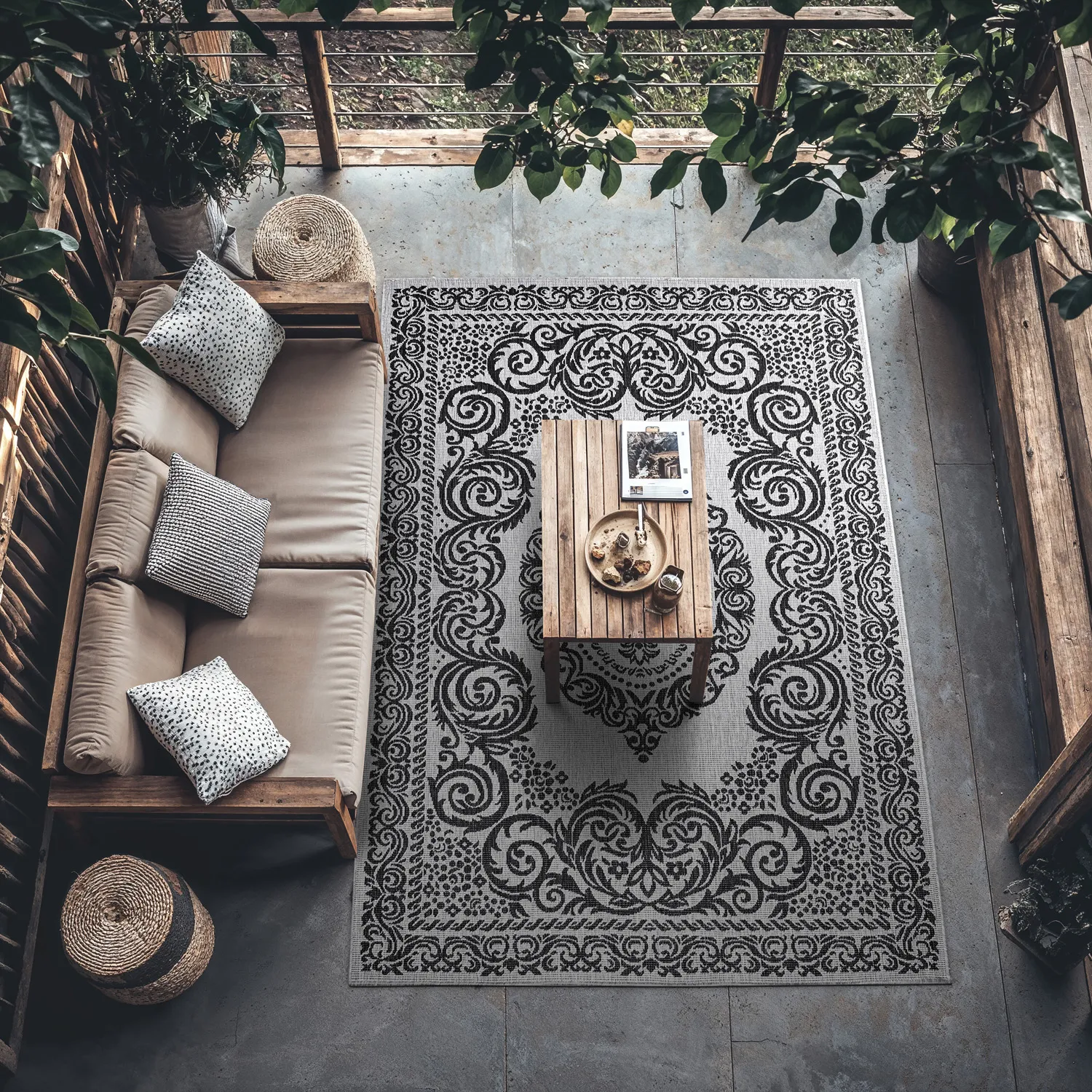 Indoor/Outdoor rug - Sylvaine (black)