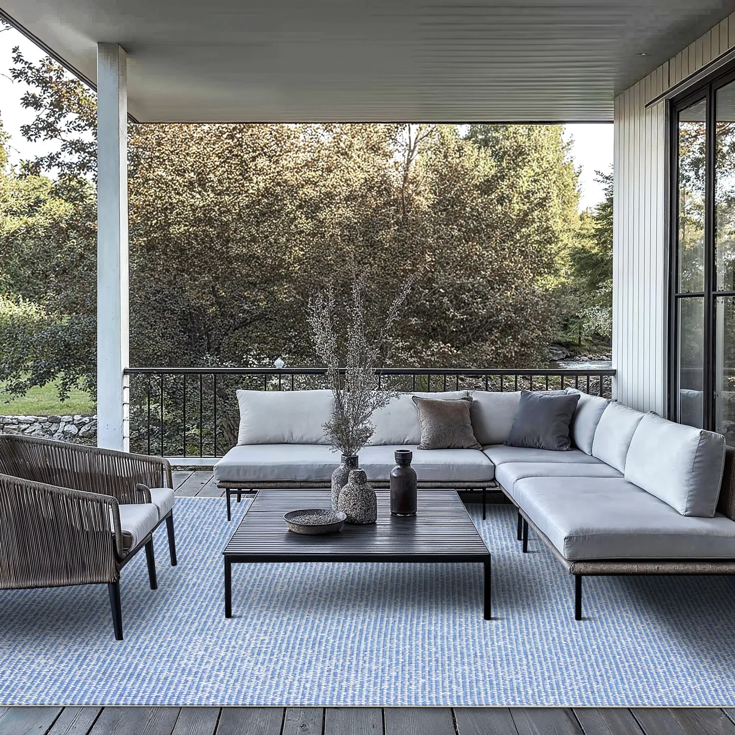 Indoor/Outdoor rug - Tromsø (blue)