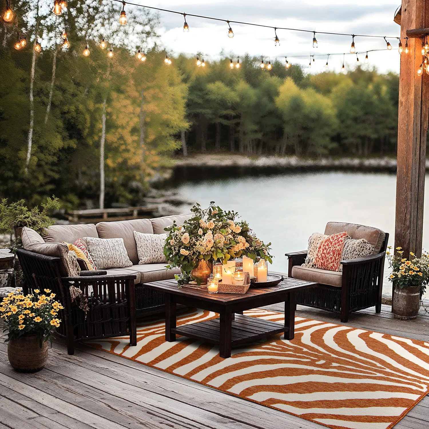 Indoor/Outdoor rug - Winona (orange)