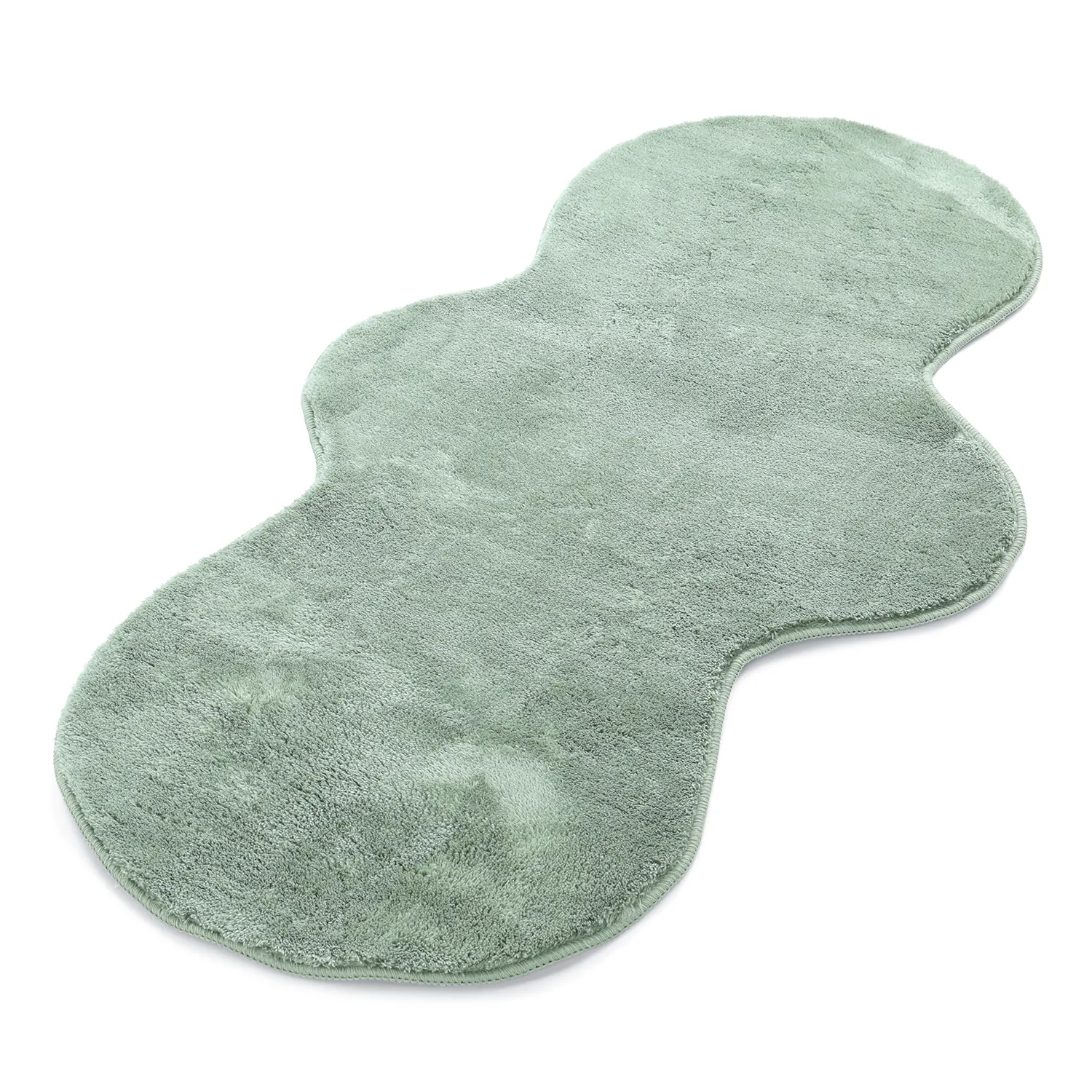 Wavy Runner Rug - Aranga Super Soft Fur (green)