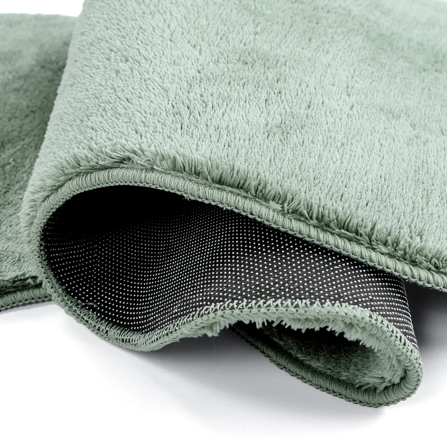 Wavy Runner Rug - Aranga Super Soft Fur (green)