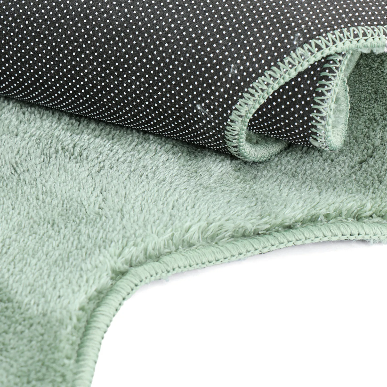 Wavy Runner Rug - Aranga Super Soft Fur (green)
