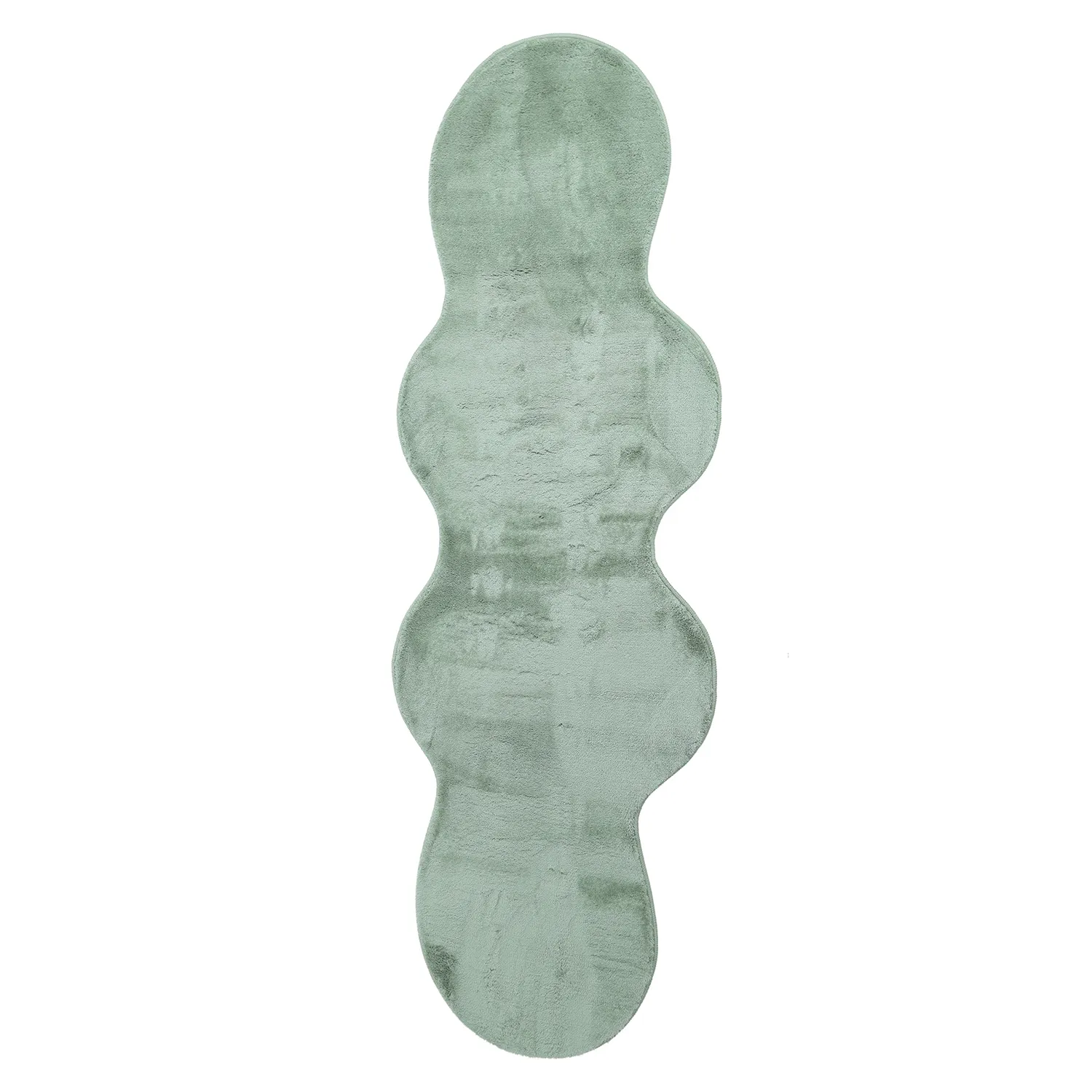 Wavy Runner Rug - Aranga Super Soft Fur (green)