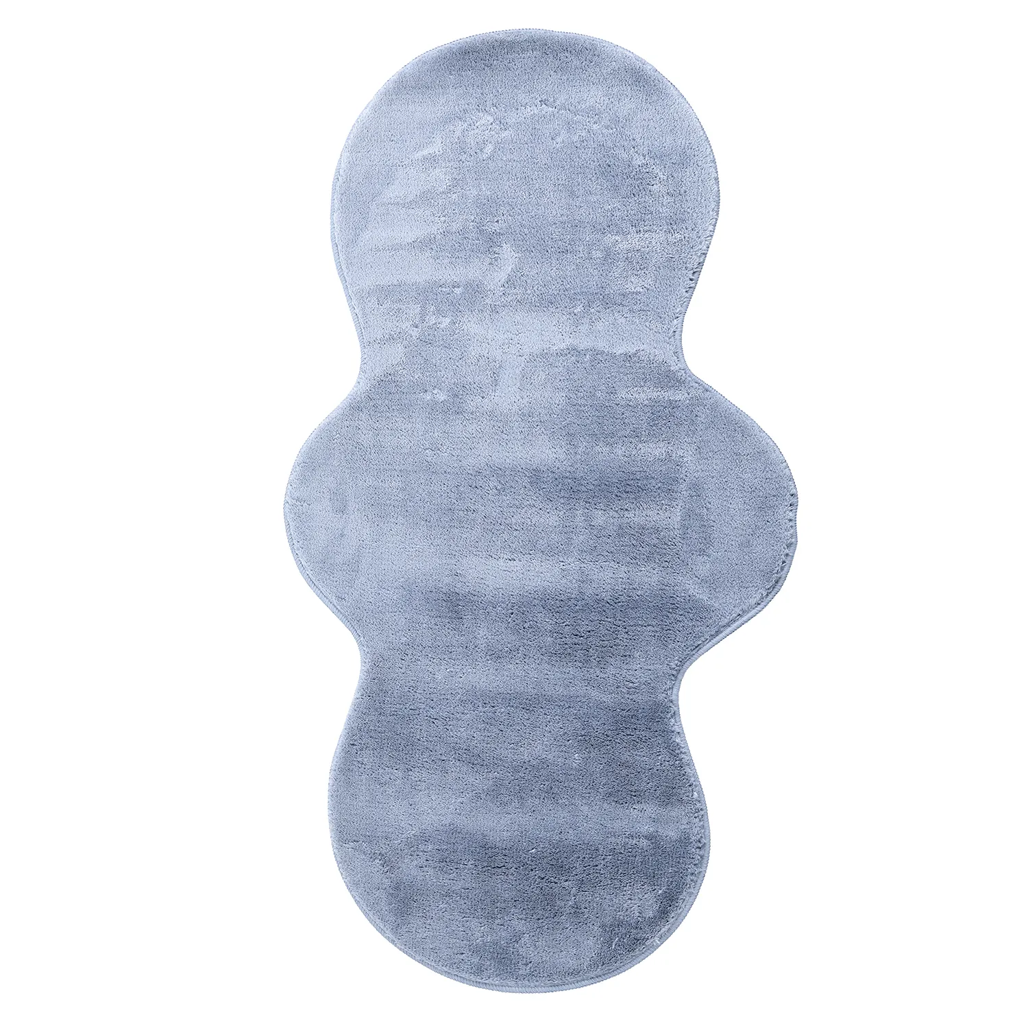 Wavy Runner Rug - Aranga Super Soft Fur (steel blue)