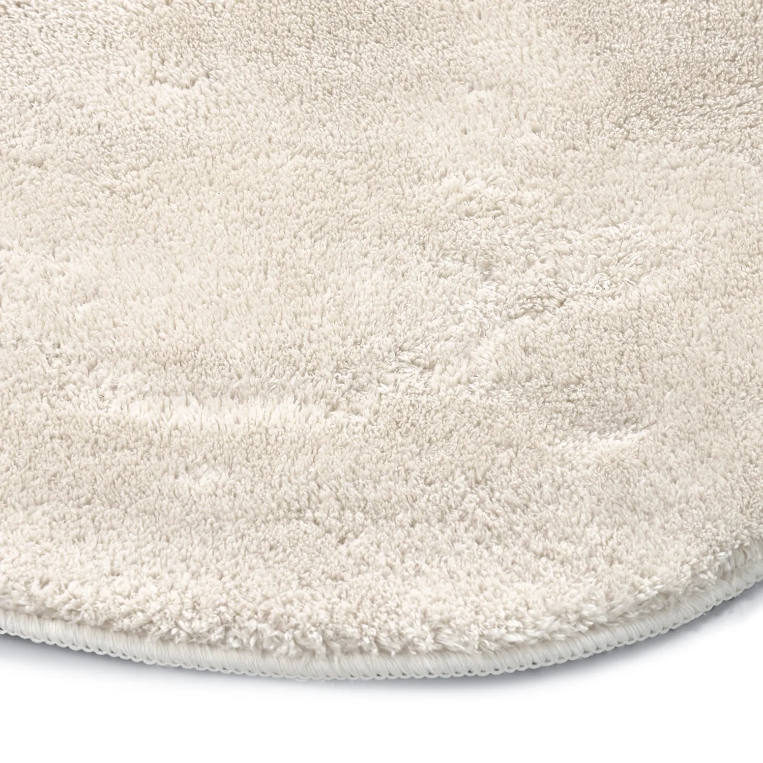 Wavy Round Rug - Aranga Super Soft Fur (beige)