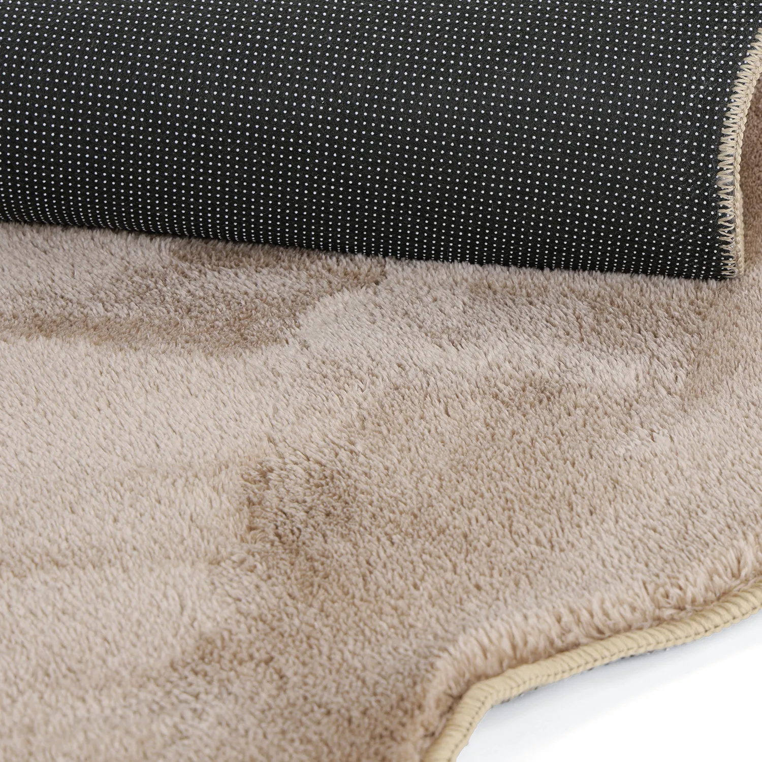 Wavy Round Rug - Aranga Super Soft Fur (brown)