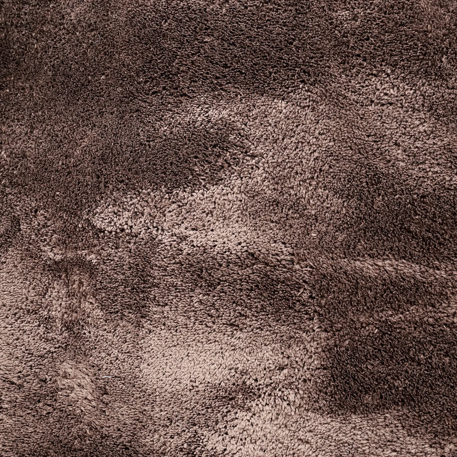 Wavy Round Rug - Aranga Super Soft Fur (dark brown)
