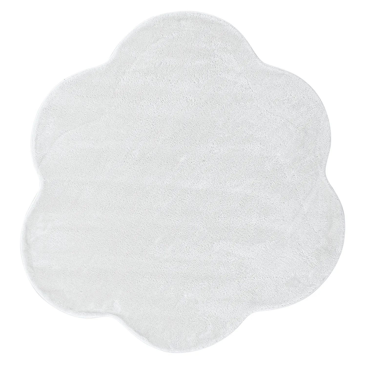 Wavy Round Rug - Aranga Super Soft Fur (white)