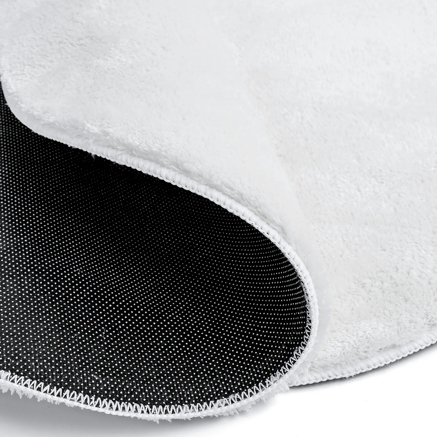 Wavy Round Rug - Aranga Super Soft Fur (white)