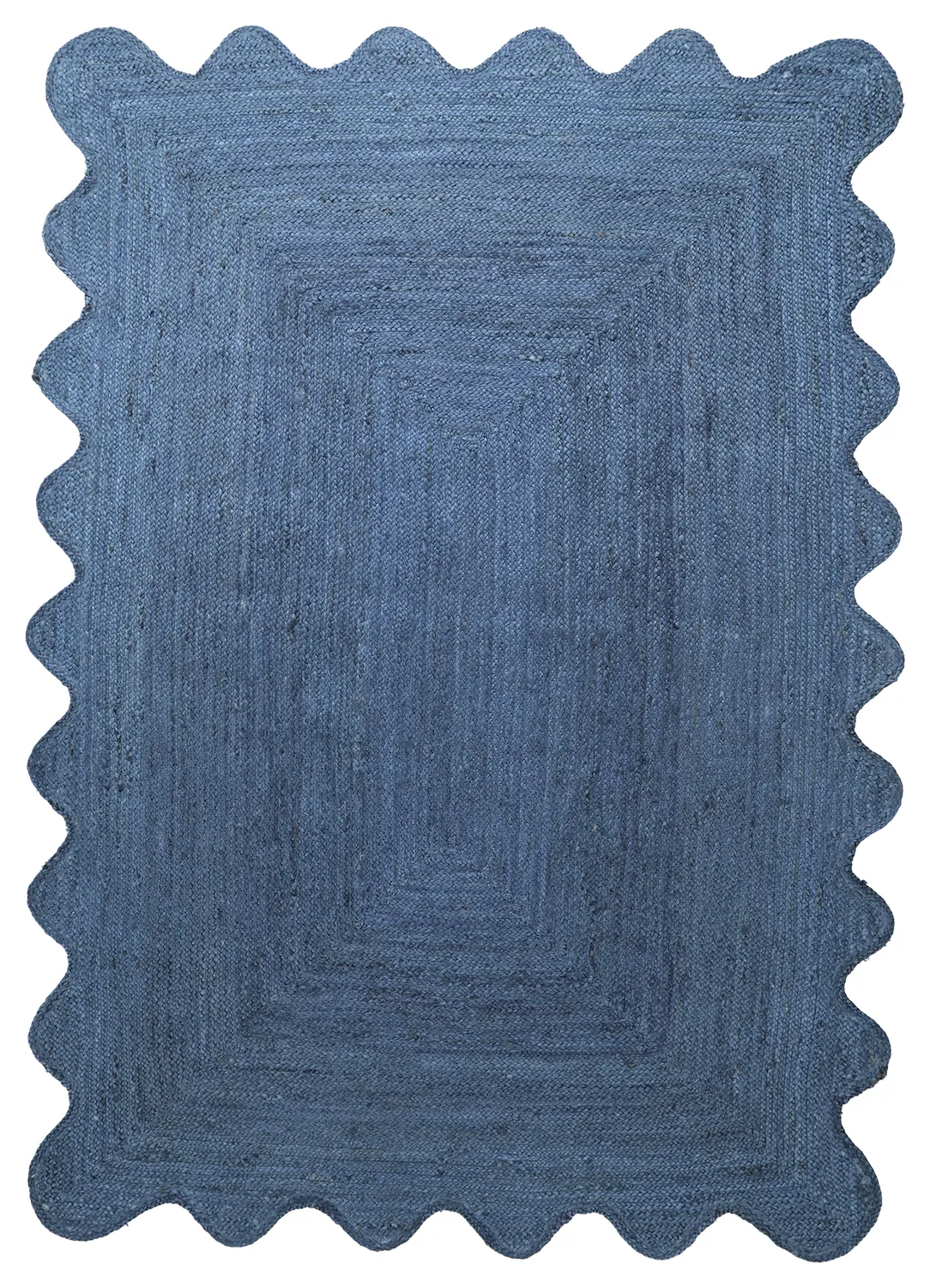 Wavy jute rug - San Francisco (blue)