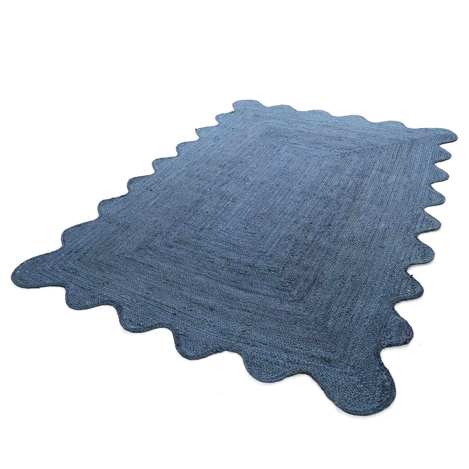 Wavy jute rug - San Francisco (blue)