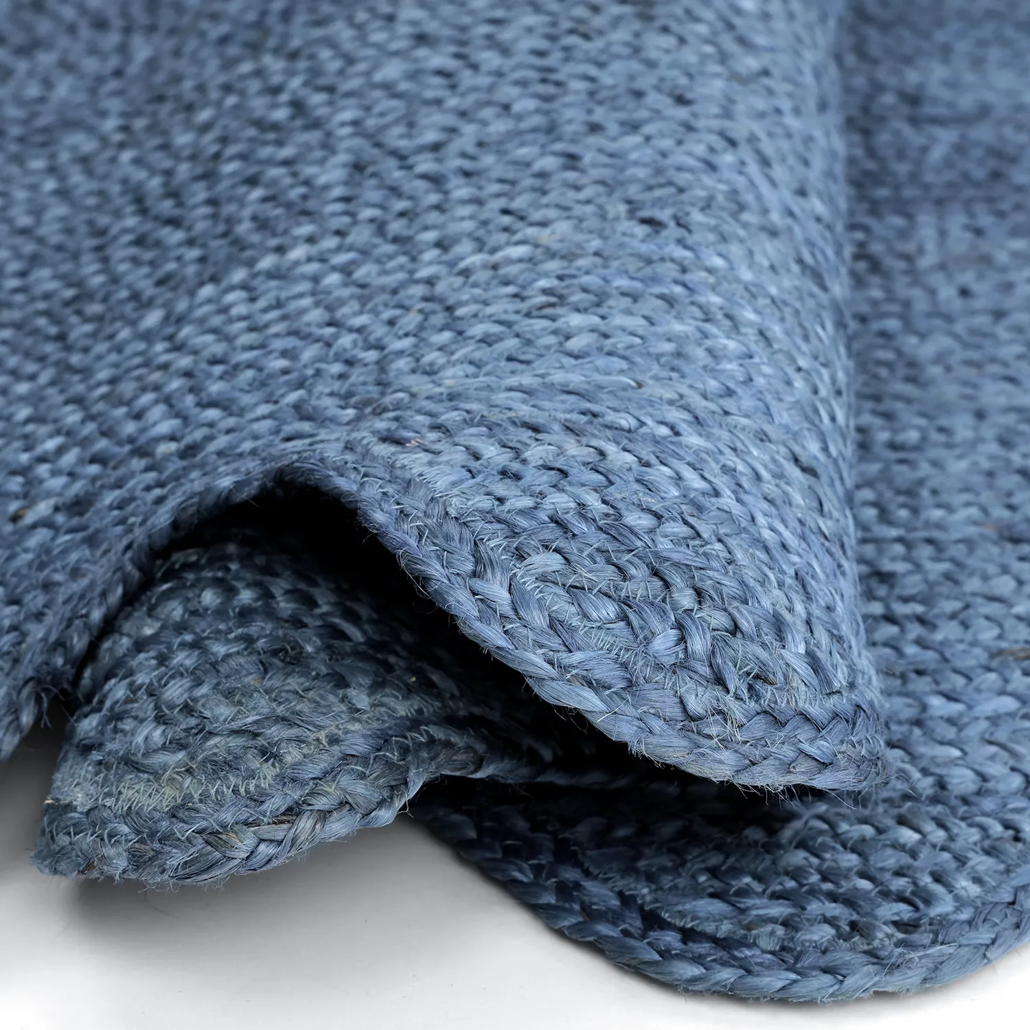 Wavy jute rug - San Francisco (blue)