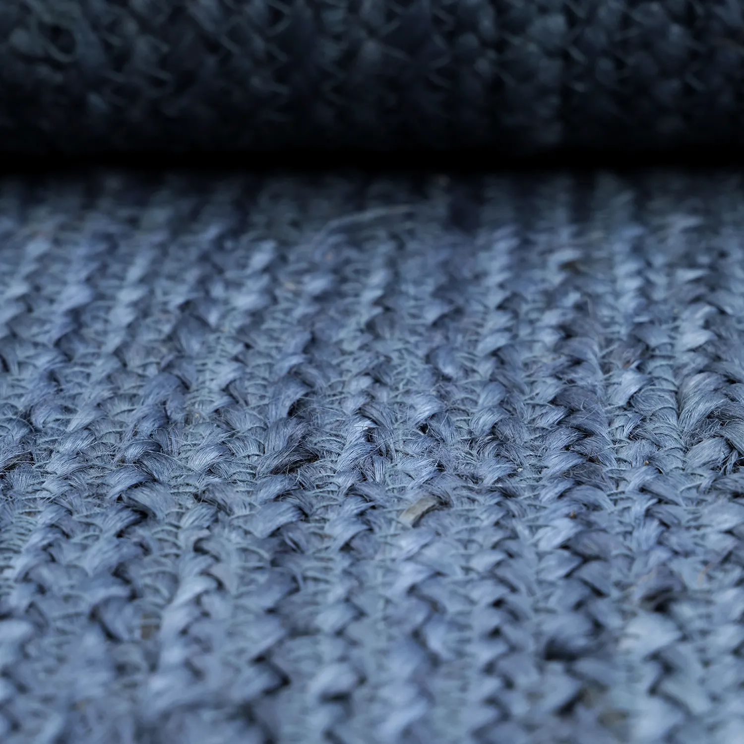 Wavy jute rug - San Francisco (blue)