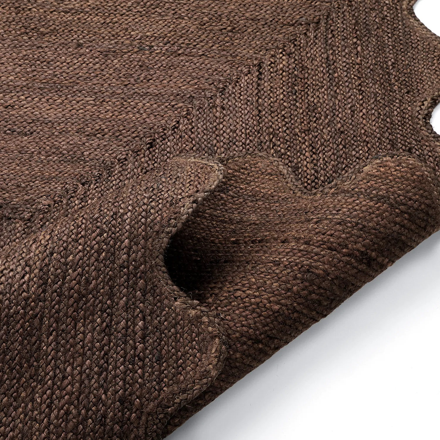 Wavy jute rug - San Francisco (brown)