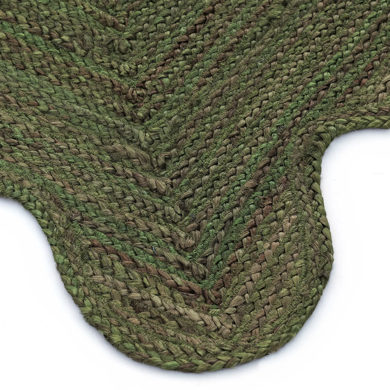 Wavy jute rug - San Francisco (army green)