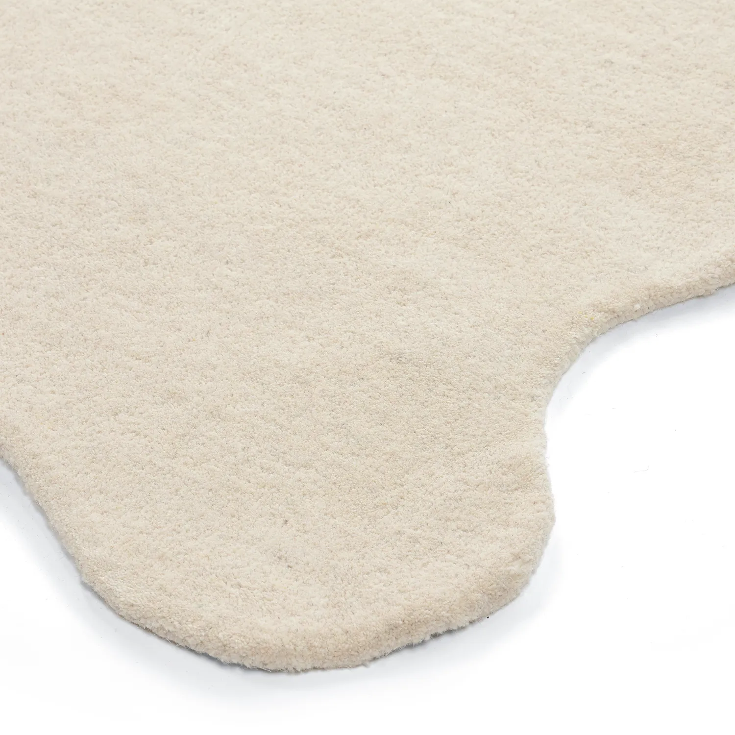 Wavy Wool Rug - Diu Hand Tufted Wool Premium (cream)