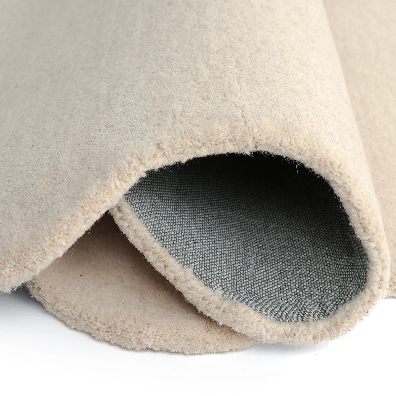 Wavy Wool Rug - Diu Hand Tufted Wool Premium (cream)