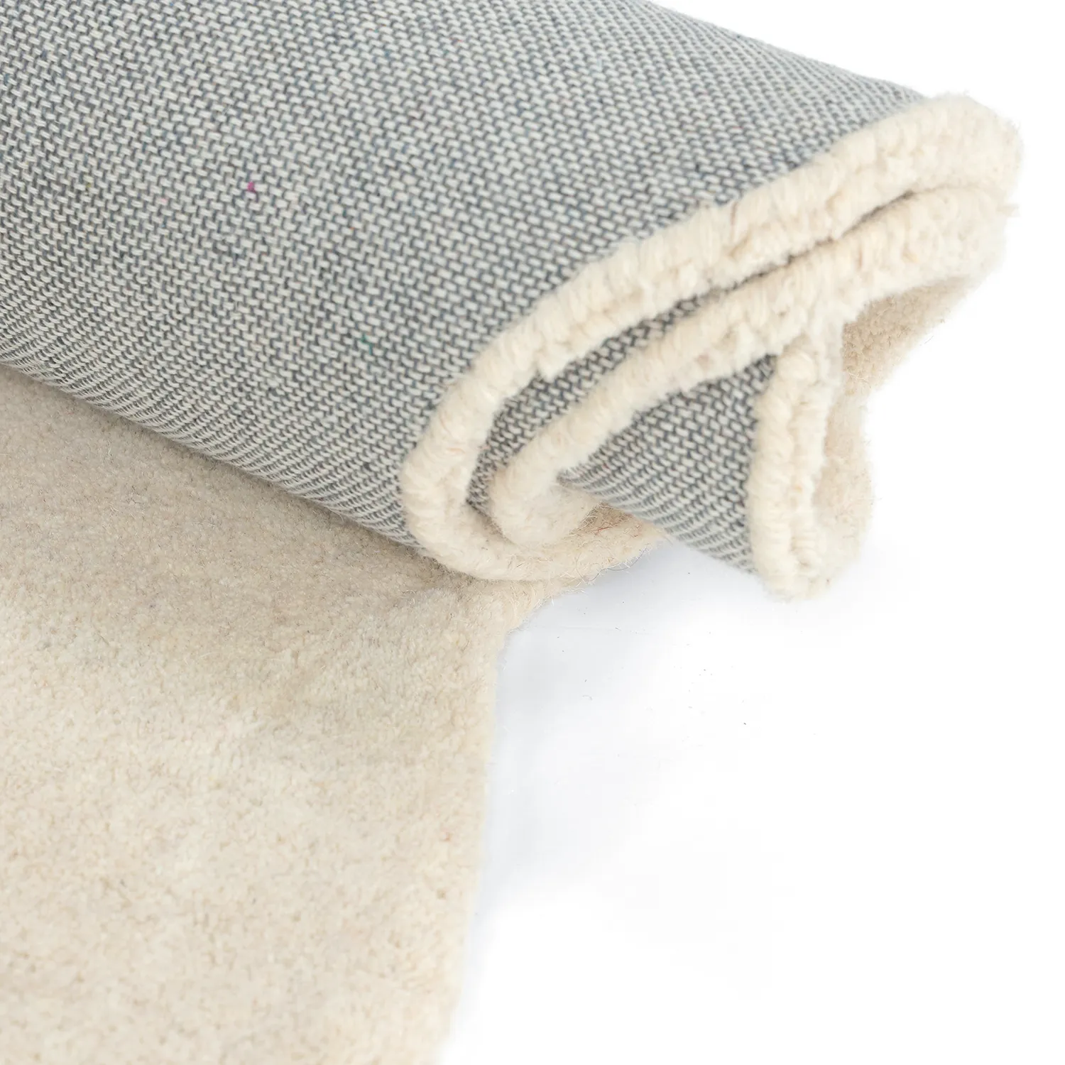 Wavy Wool Rug - Diu Hand Tufted Wool Premium (cream)
