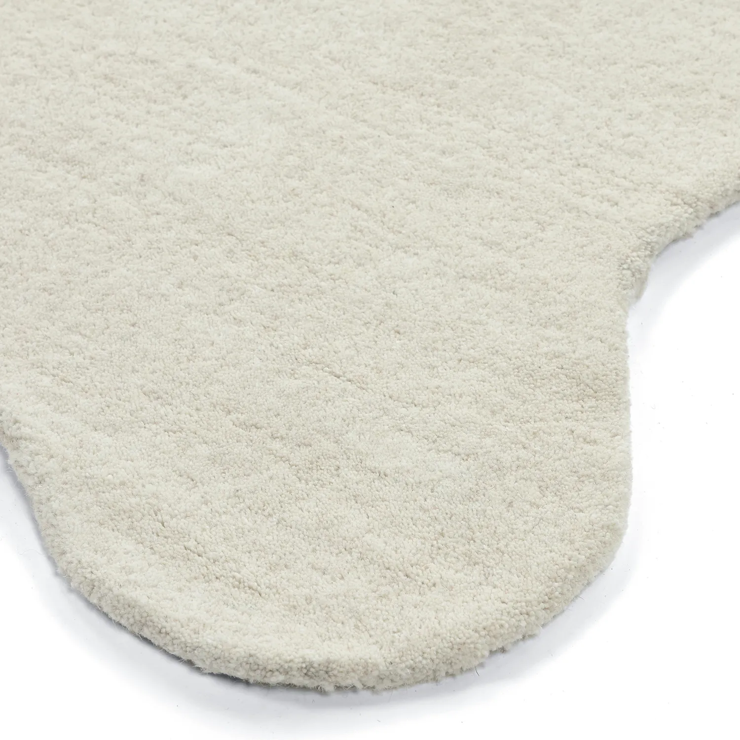 Wavy Wool Rug - Diu Hand Tufted Wool Premium (white)